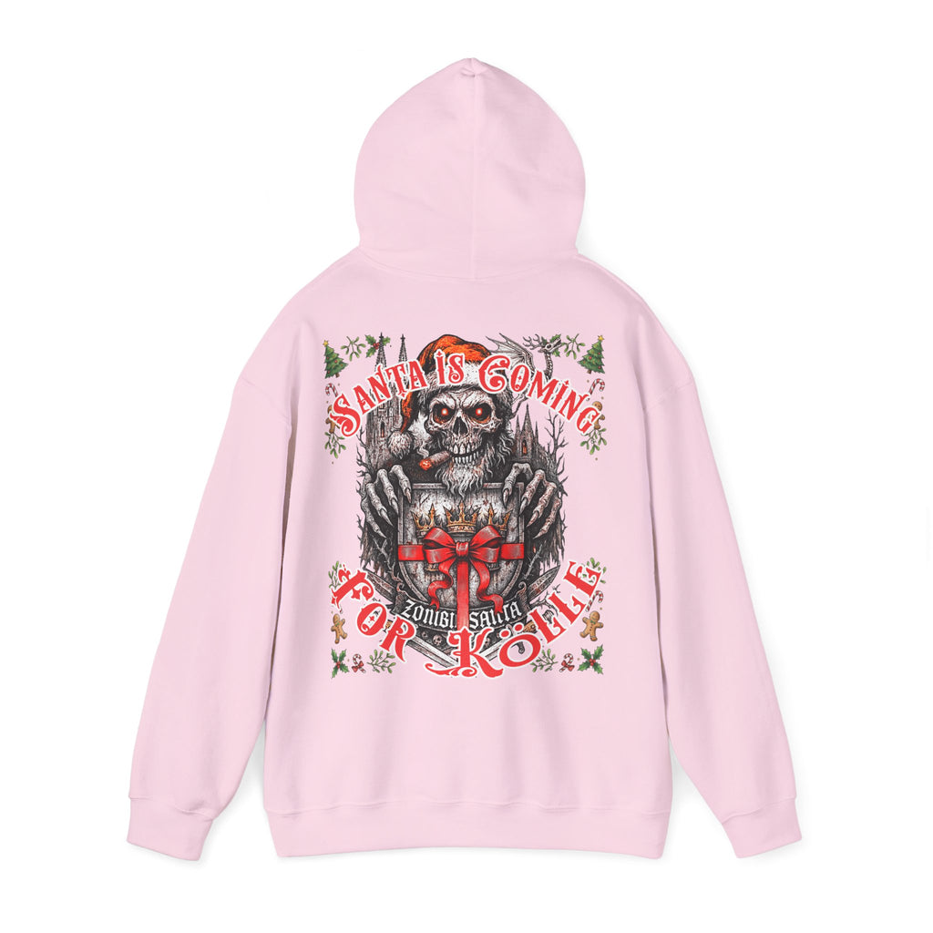 Santa Claus coming 4 Kölle: Front-/Backprint, Unisex Hoodie