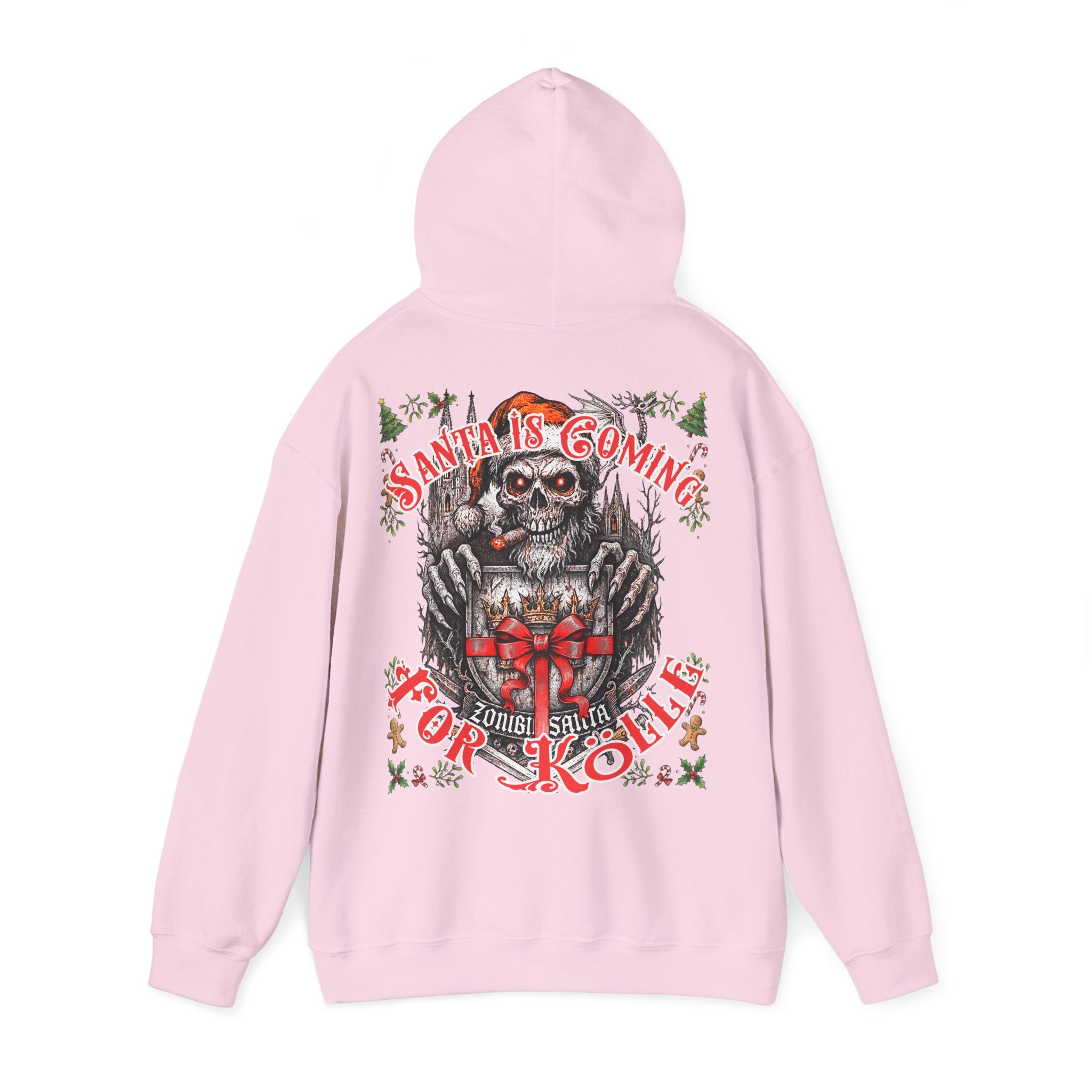 Santa Claus coming 4 Kölle: Front-/Backprint, Unisex Hoodie