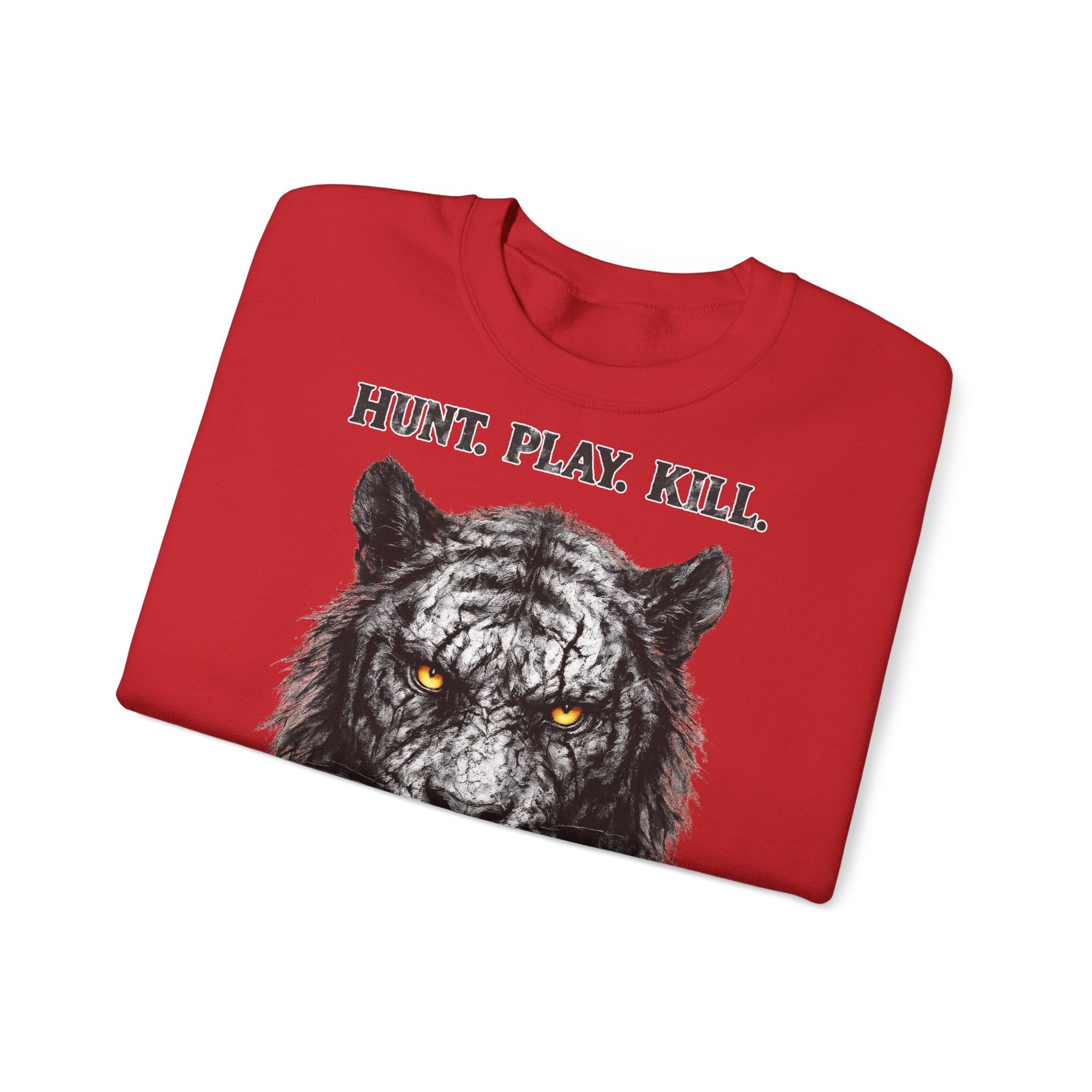 Tiger - Hunt. Play. Kill: Animals-Collection, Frontprint, Unisex Sweatshirt