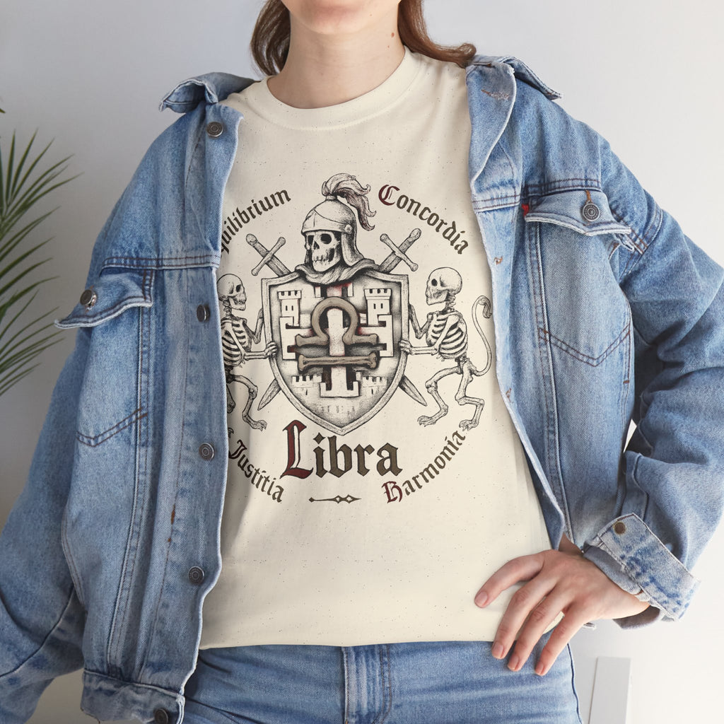 Waage: Frontprint, Unisex T-Shirt **Grimwater-Edition** Sternzeichen Astrologie (Libra)