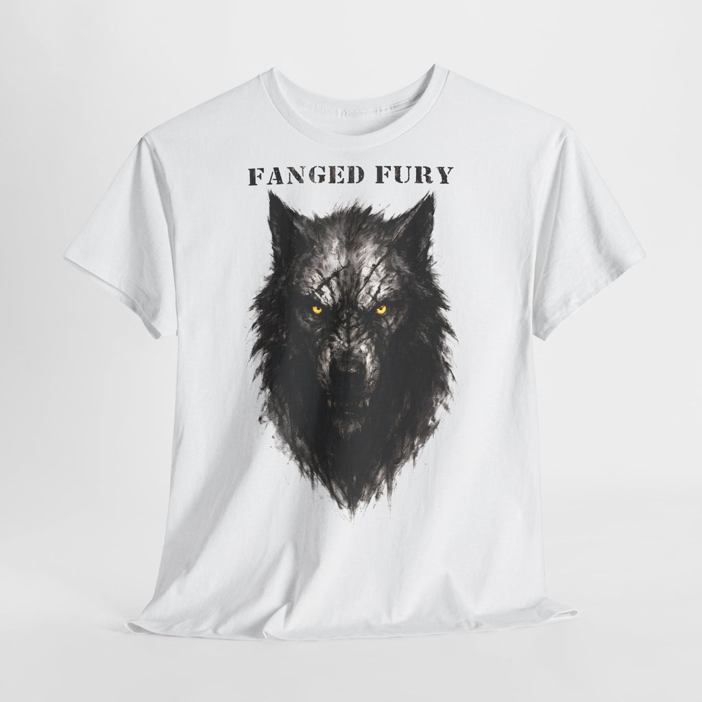 Wolf - Fanged Fury: Frontprint, Unisex T-Shirt - Animal-Collection