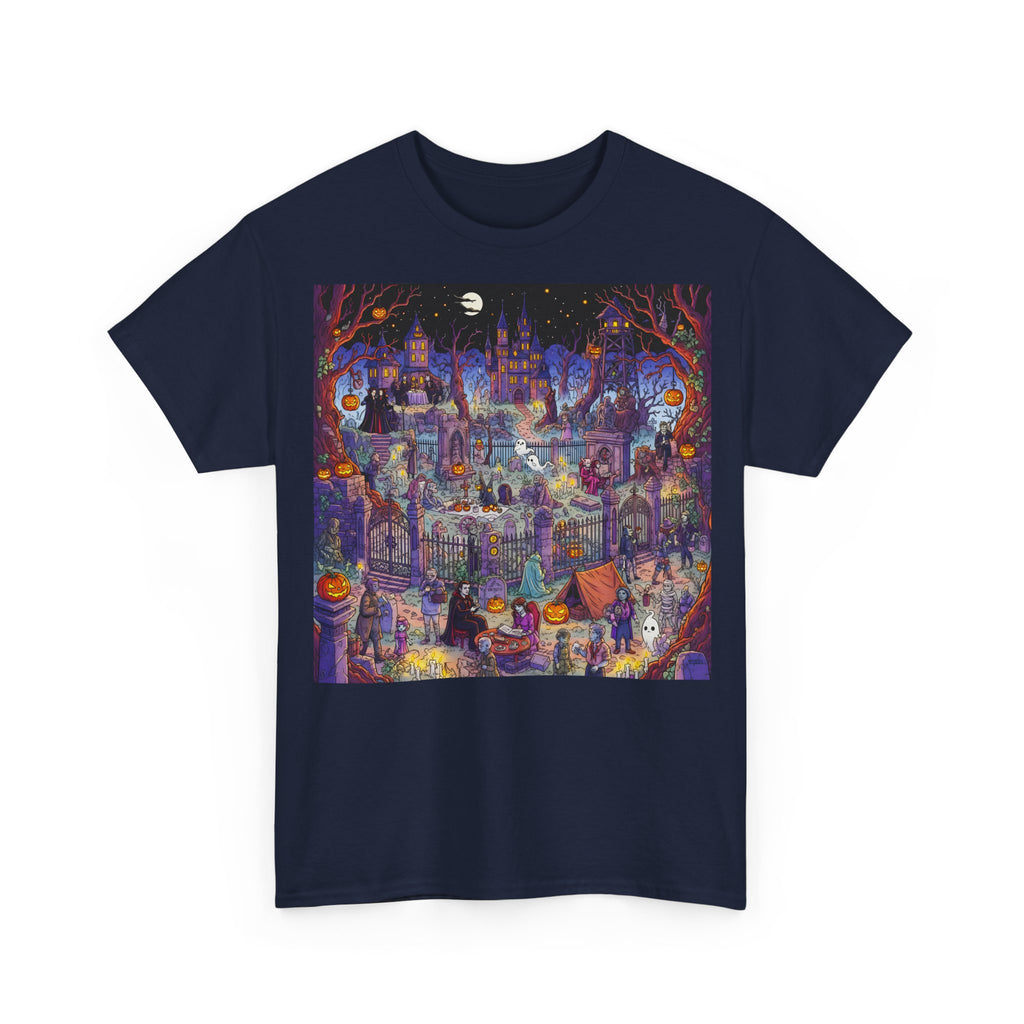 Wimmelbild Mystische Nacht: : Frontprint, Unisex T-Shirt