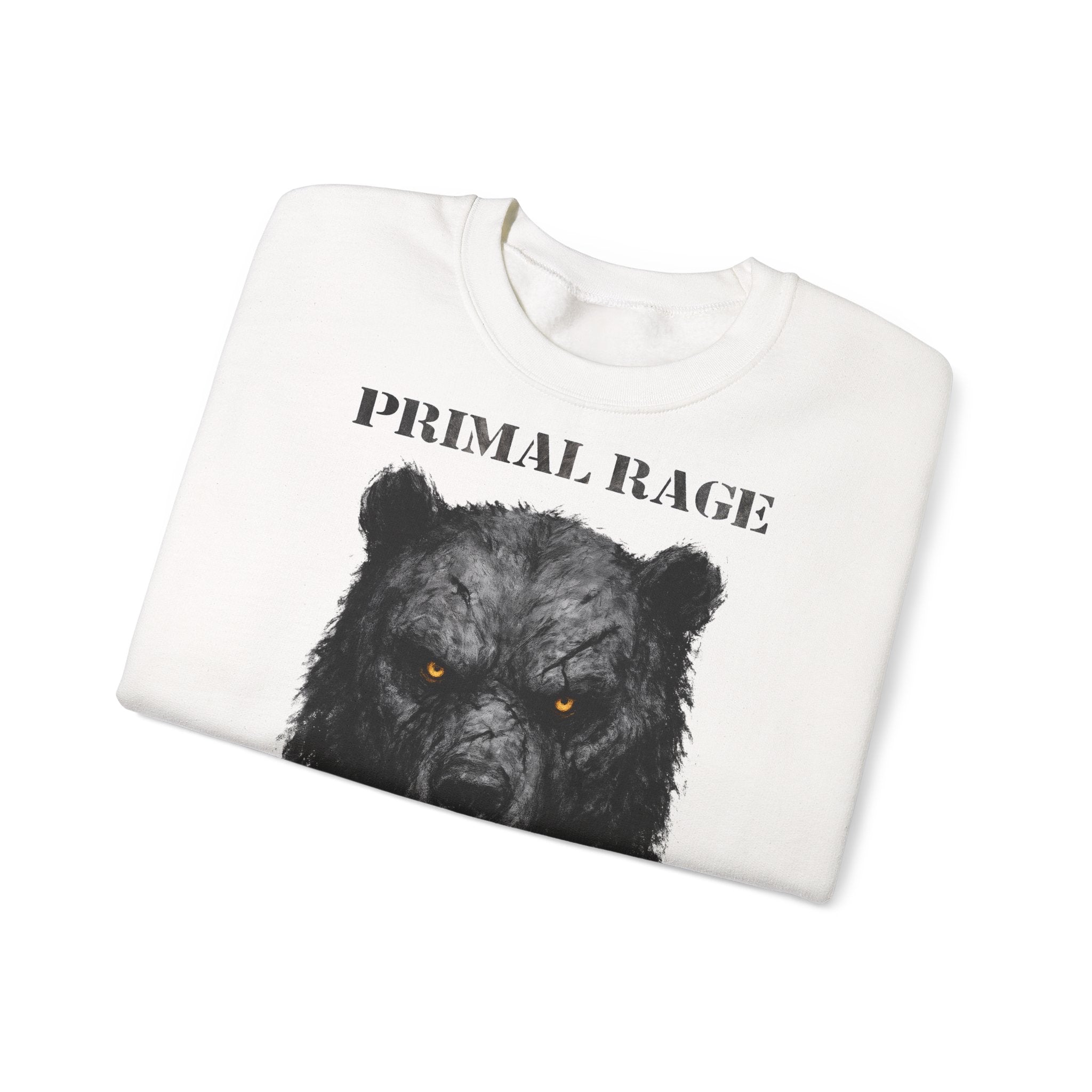 Bär - Primal Rage: Animals-Collection, Frontprint, Unisex Sweatshirt