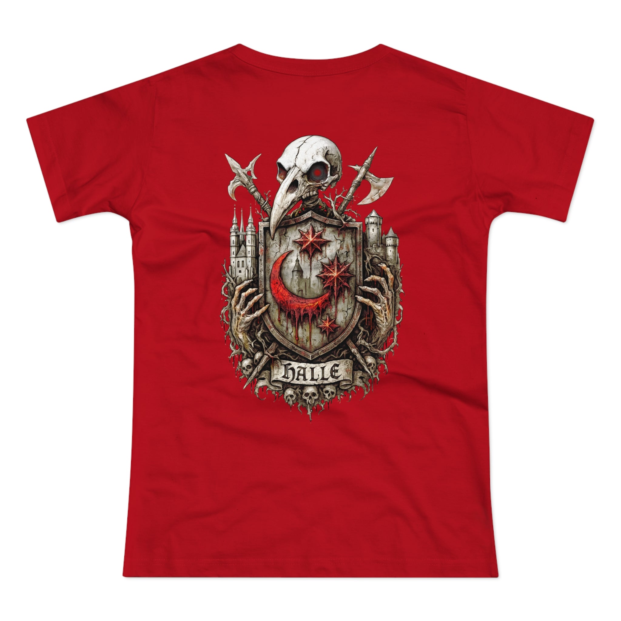 Halle: Front-/Backprint, Womens' T-Shirt **Grimwater-Edition**