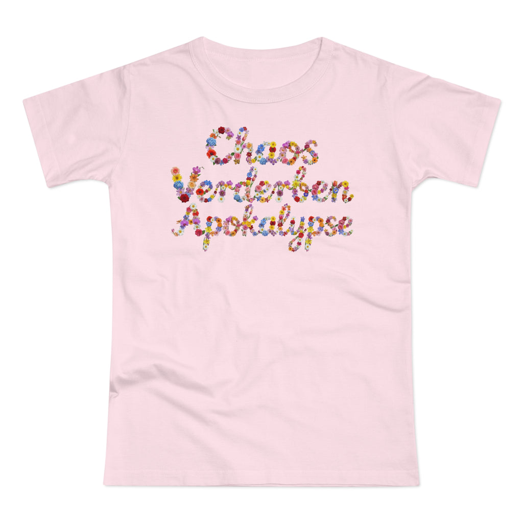 Chaos Verderben Apokalypse, Womens' T-Shirt, Floral Script