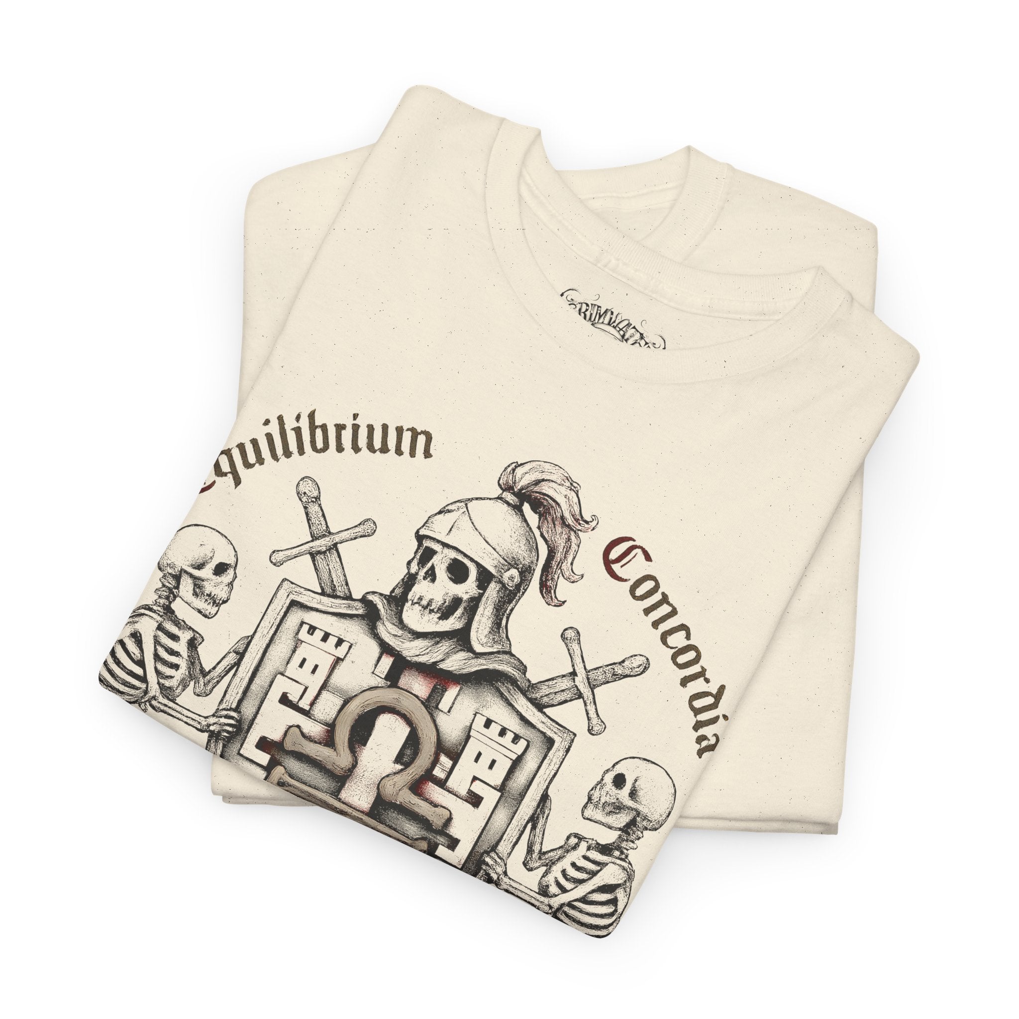 Waage: Frontprint, Unisex T-Shirt **Grimwater-Edition** Sternzeichen Astrologie (Libra)