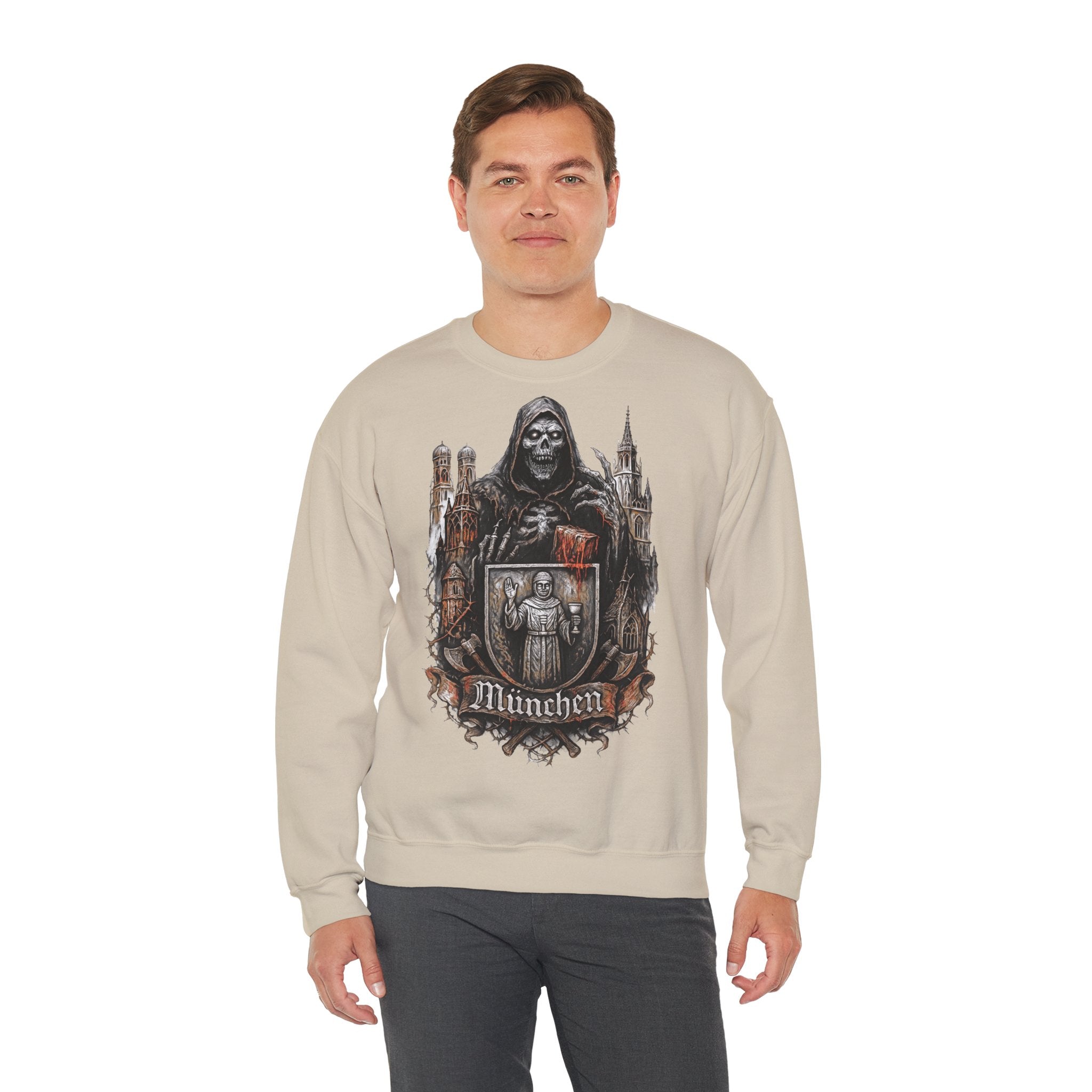 München: Frontprint, Unisex Sweatshirt **Grimwater-Edition** Munich