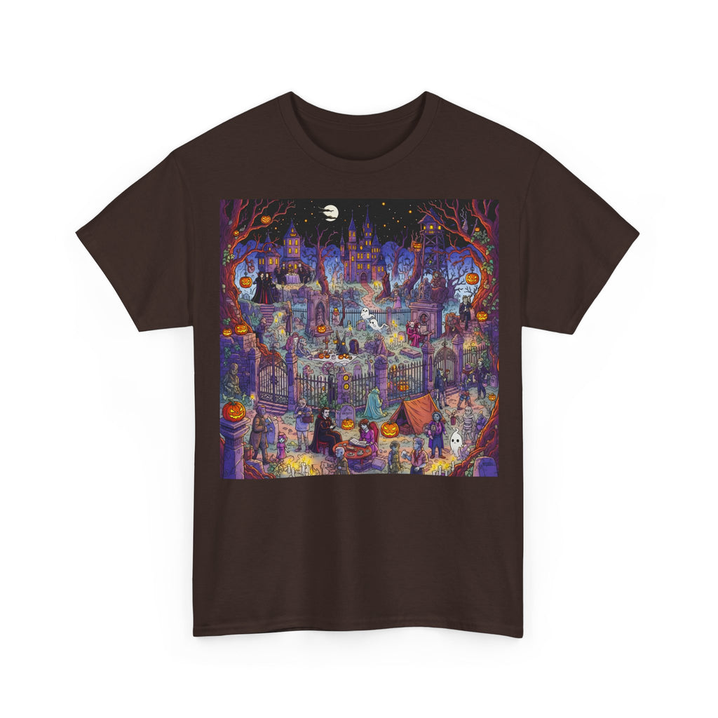 Wimmelbild Mystische Nacht: : Frontprint, Unisex T-Shirt