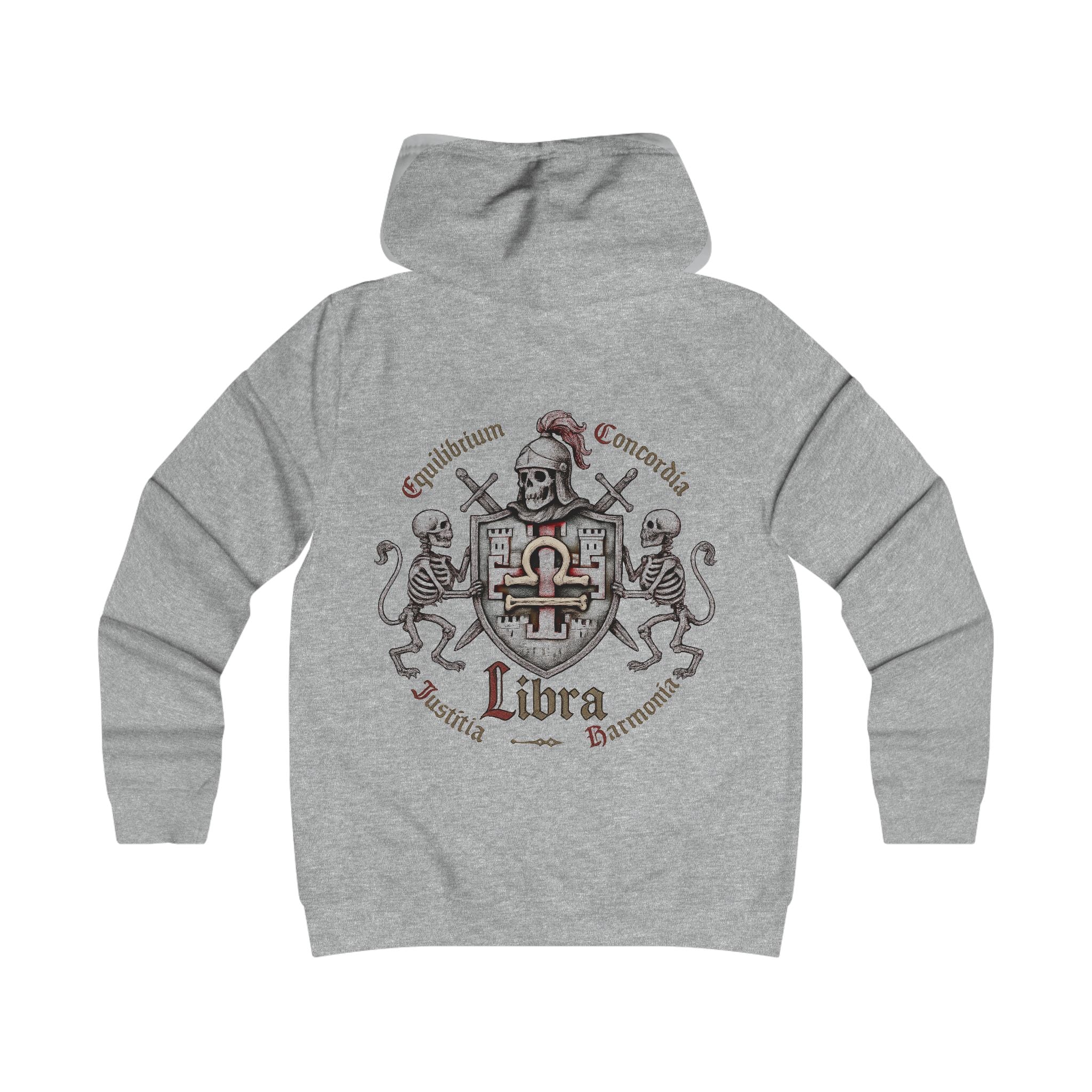 Waage - Backprint, Womens' Hoodie -  **Grimwater Edition** Sternzeichen Astrologie (Libra)