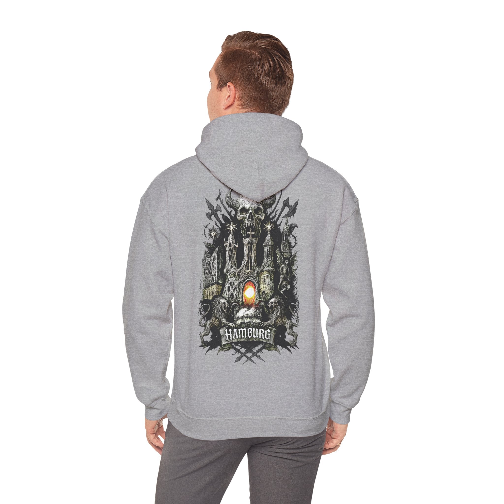 Hamburg "Night Crew" - Front-/Backprint Unisex Hoodie: **Grimwater-Edition**