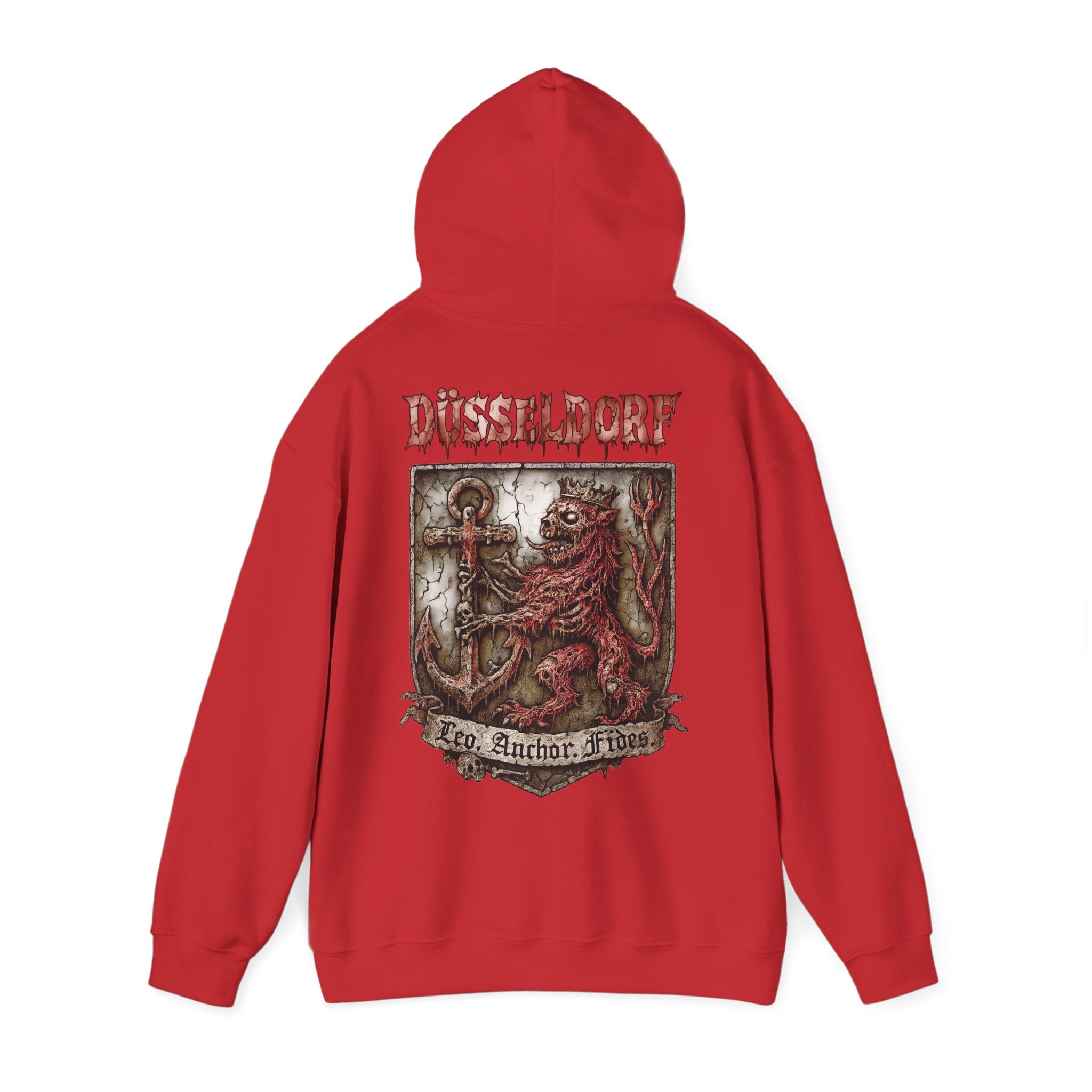 Düsseldorf Front-/Backprint - Fides ultra mortem!  Leo, Anchor, Fides: Grimwater-Edition - Hoodie