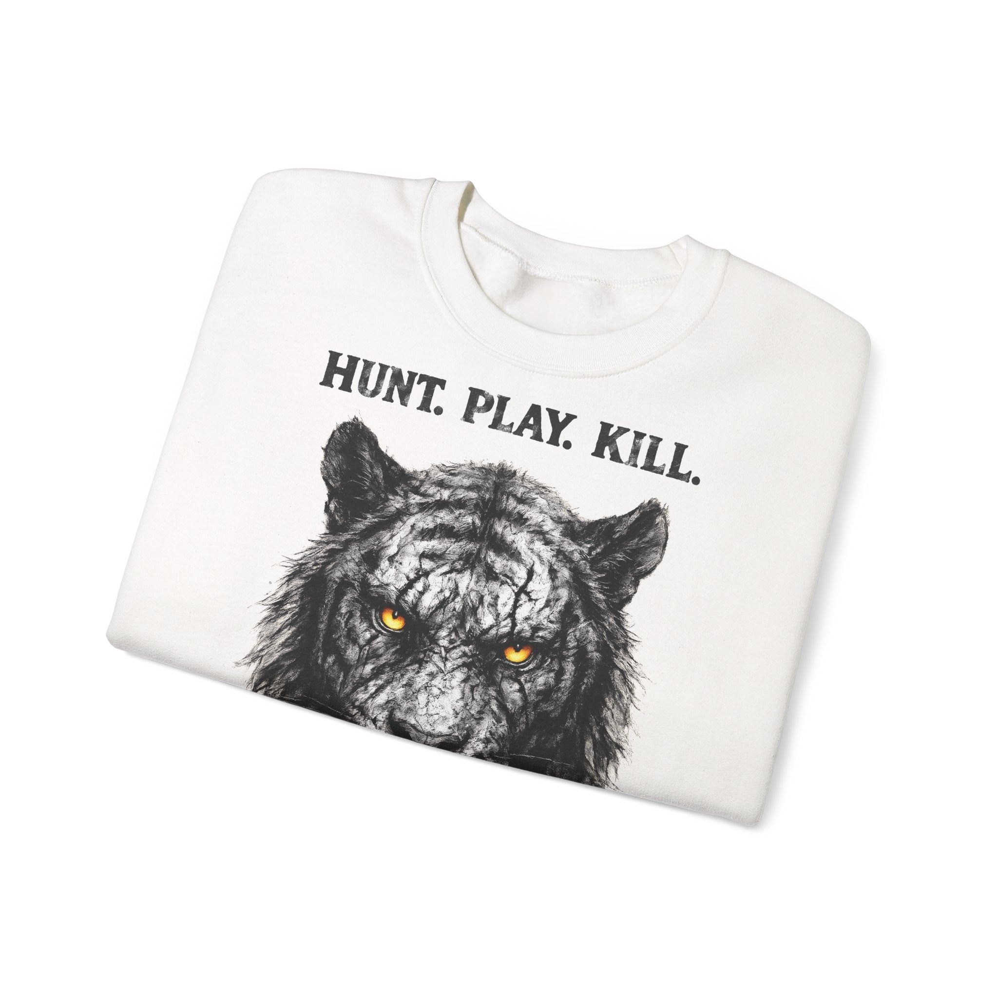 Tiger - Hunt. Play. Kill: Animals-Collection, Frontprint, Unisex Sweatshirt