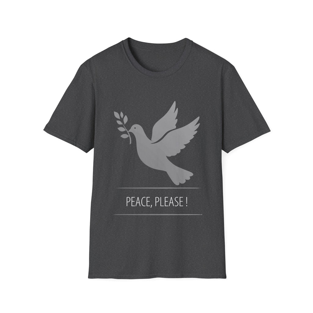 Fading Dove - Peace, Please: Frontprint, Unisex (Slim) T-Shirt
