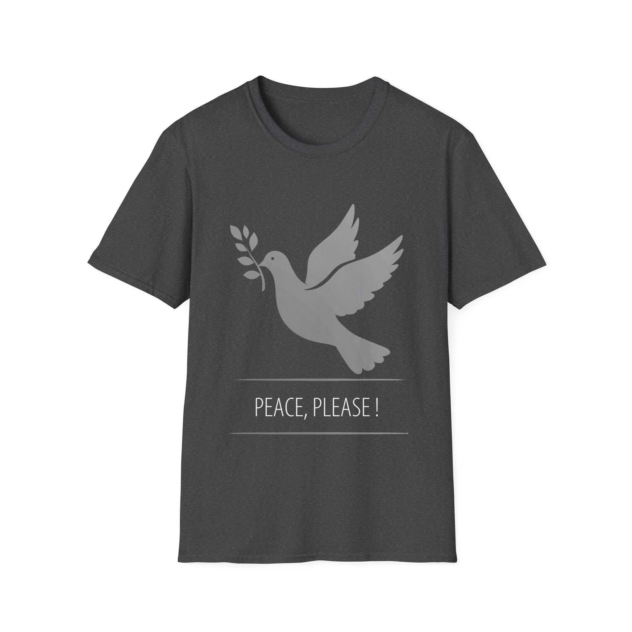 Fading Dove - Peace, Please: Frontprint, Unisex (Slim) T-Shirt