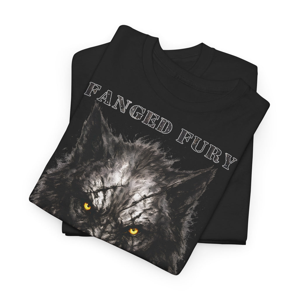 Wolf - Fanged Fury: Frontprint, Unisex T-Shirt - Animal-Collection