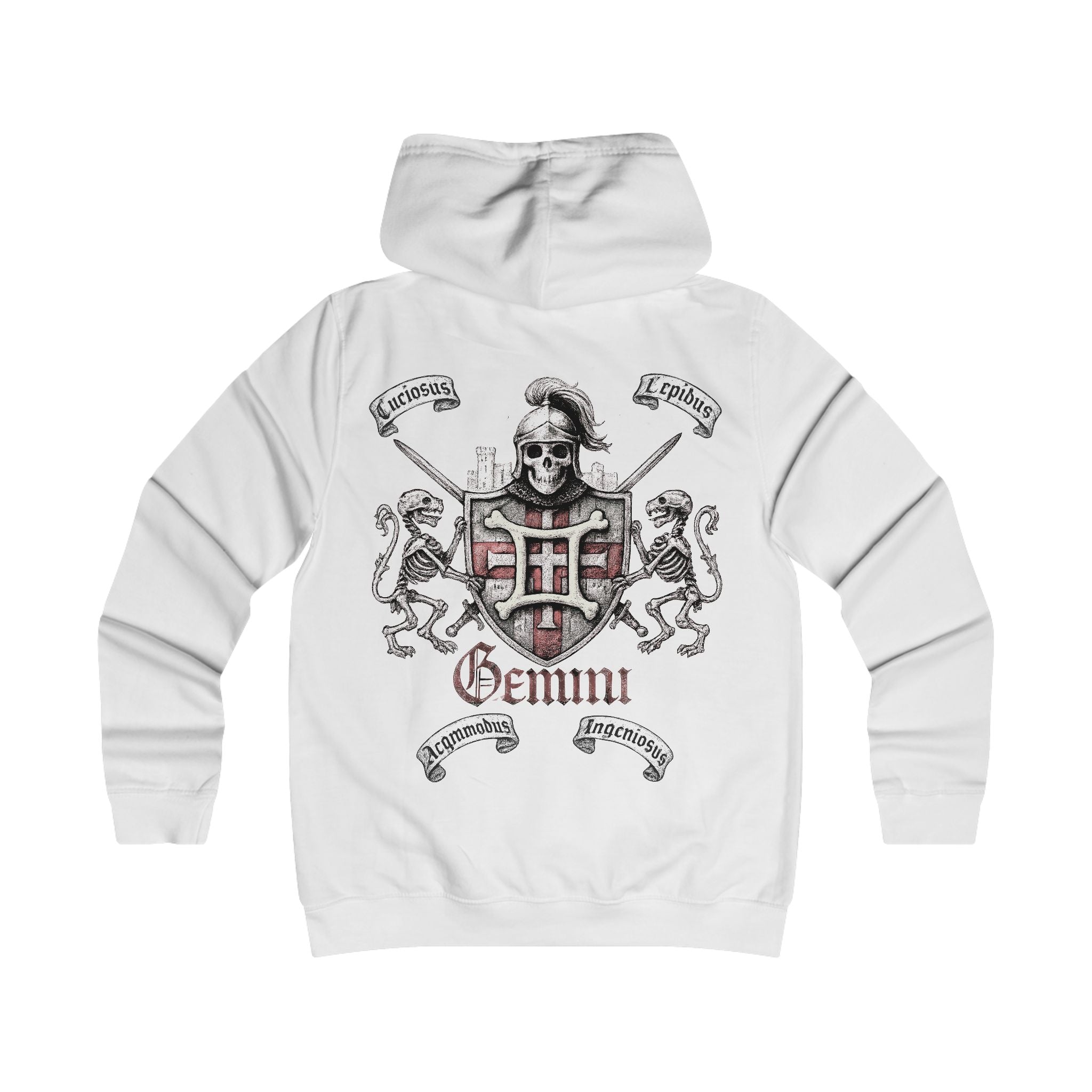 Zwilling - Backprint, Womens' Hoodie -  **Grimwater Edition** Sternzeichen Astrologie (Gemini)