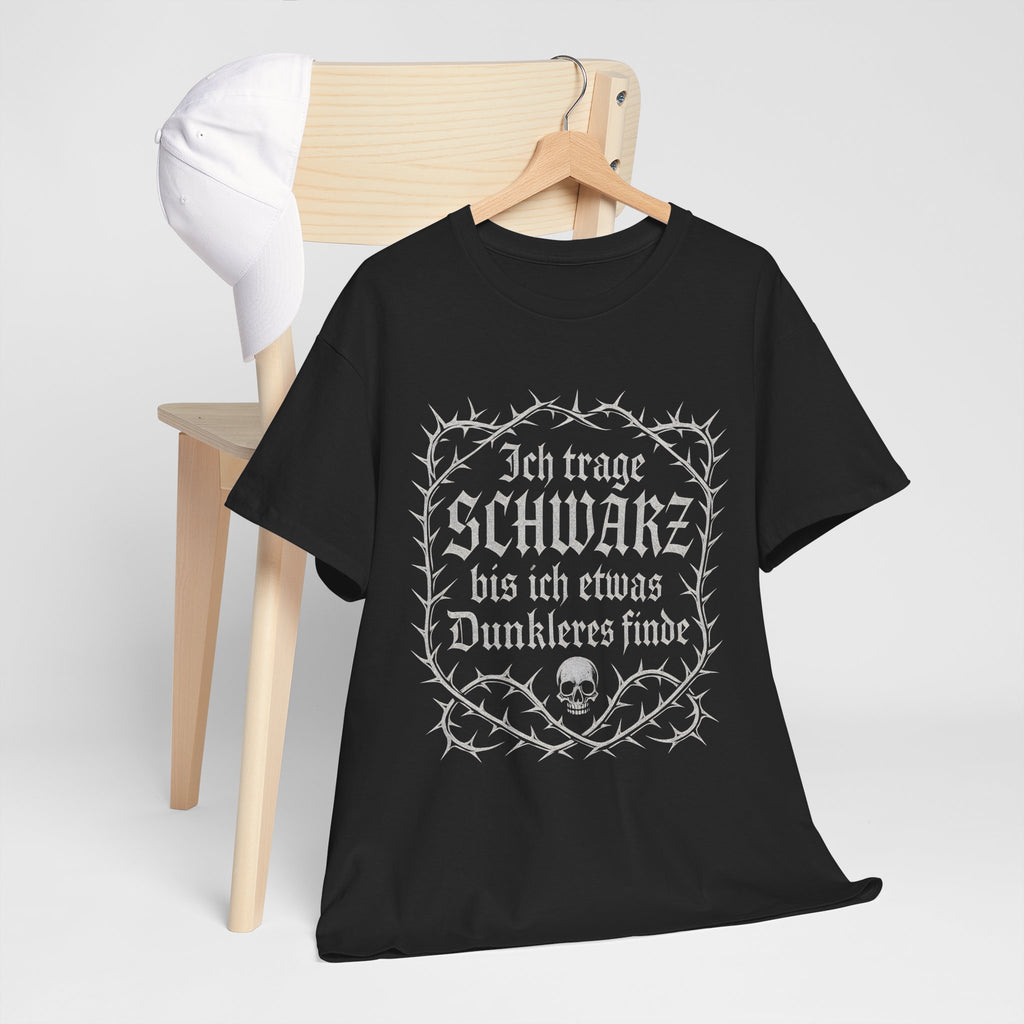 Ich trage SCHWARZ, Frontprint, Unisex T-Shirt, Gothic Graphic Tee