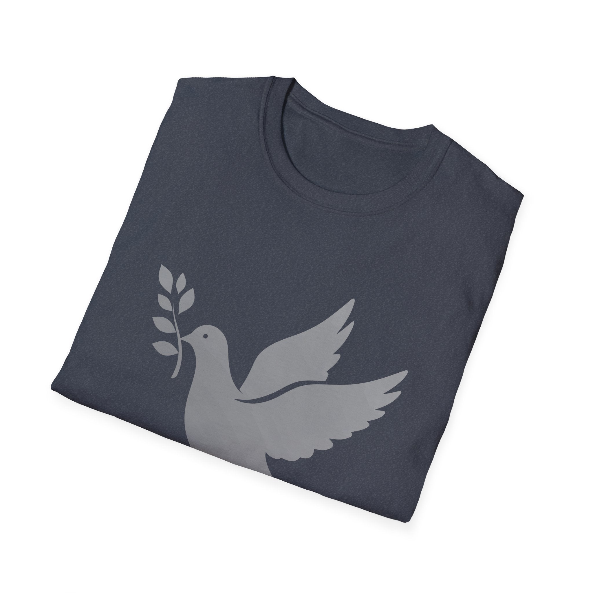 Fading Dove - Peace, Please: Frontprint, Unisex (Slim) T-Shirt