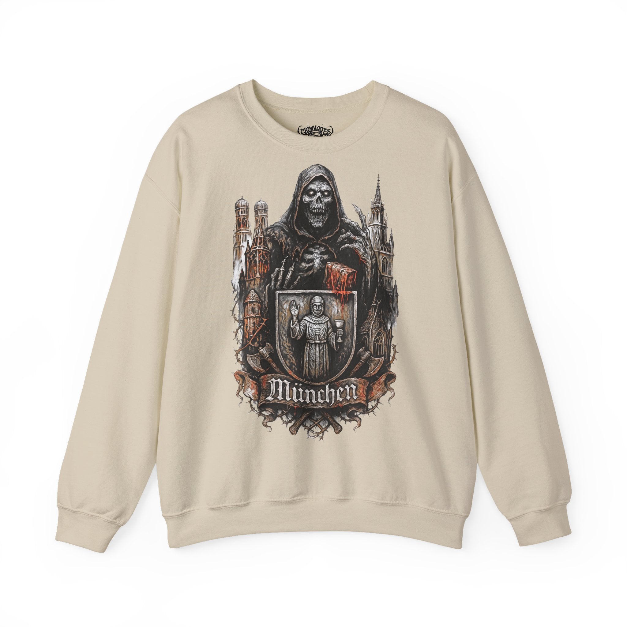 München: Frontprint, Unisex Sweatshirt **Grimwater-Edition** Munich