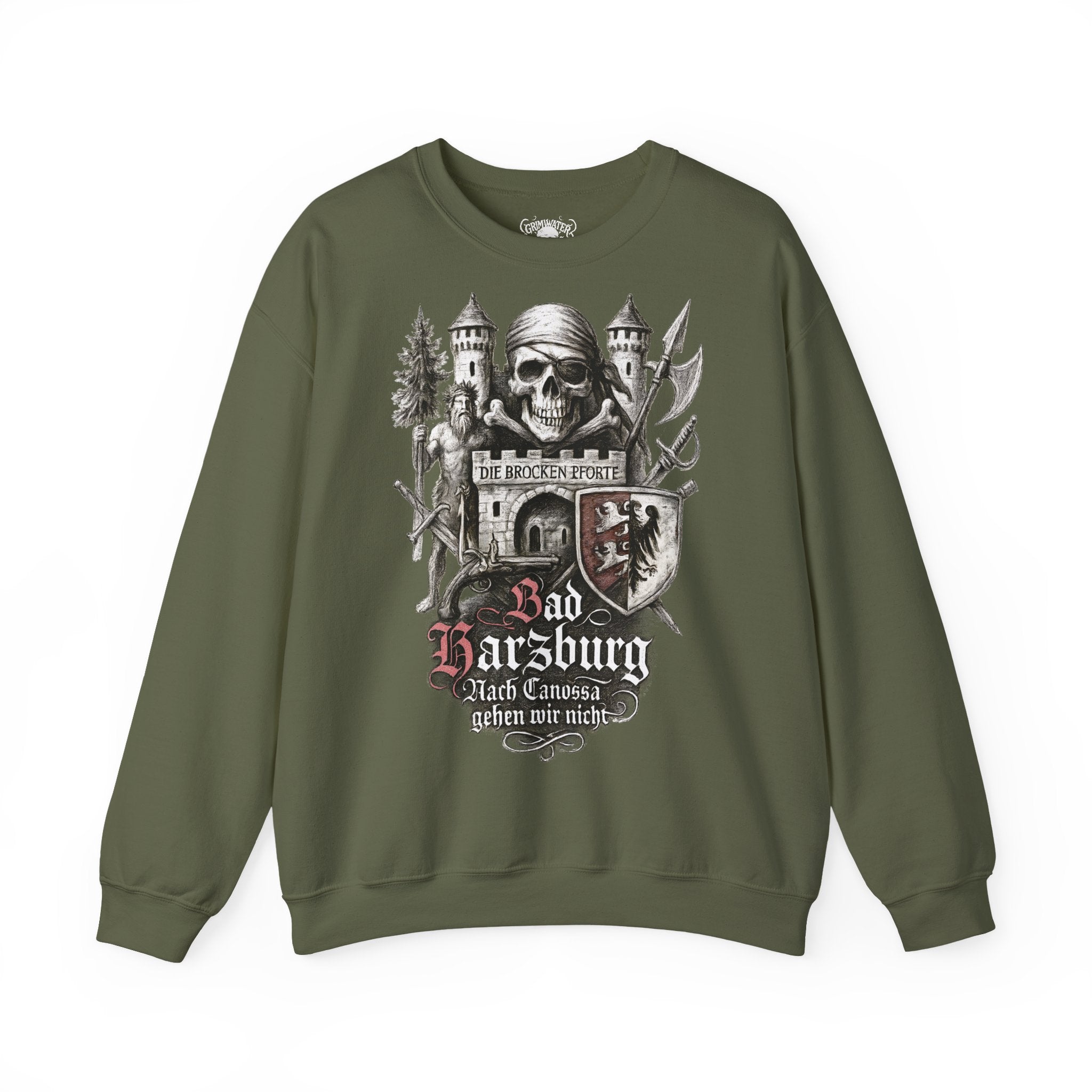 Bad Harzburg: Harz-Collection, Frontprint, Unisex Sweatshirt **Grimwater-Edition**