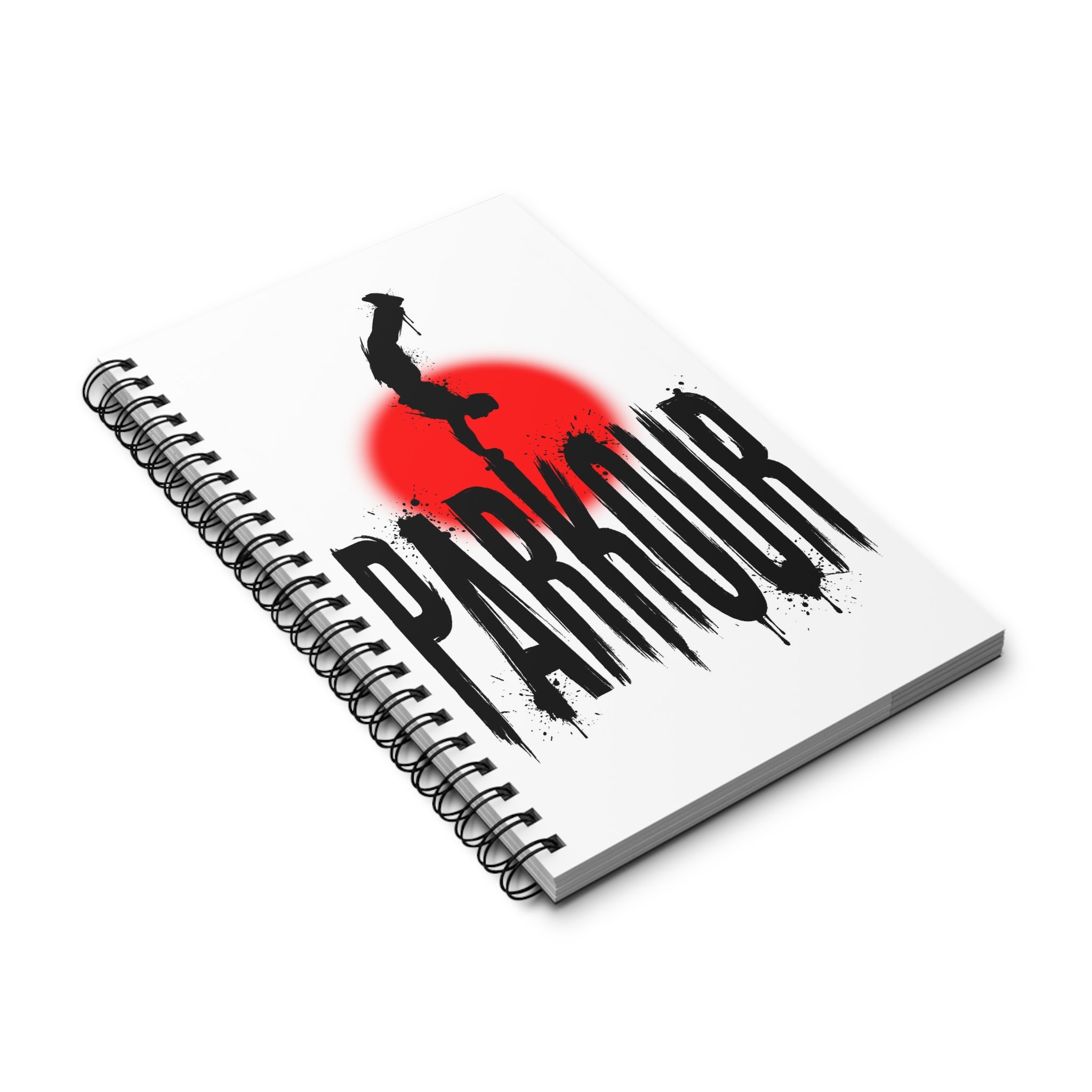 Parkour Spiralblock - Red Sun Action Notebook for Parkour Enthusiasts