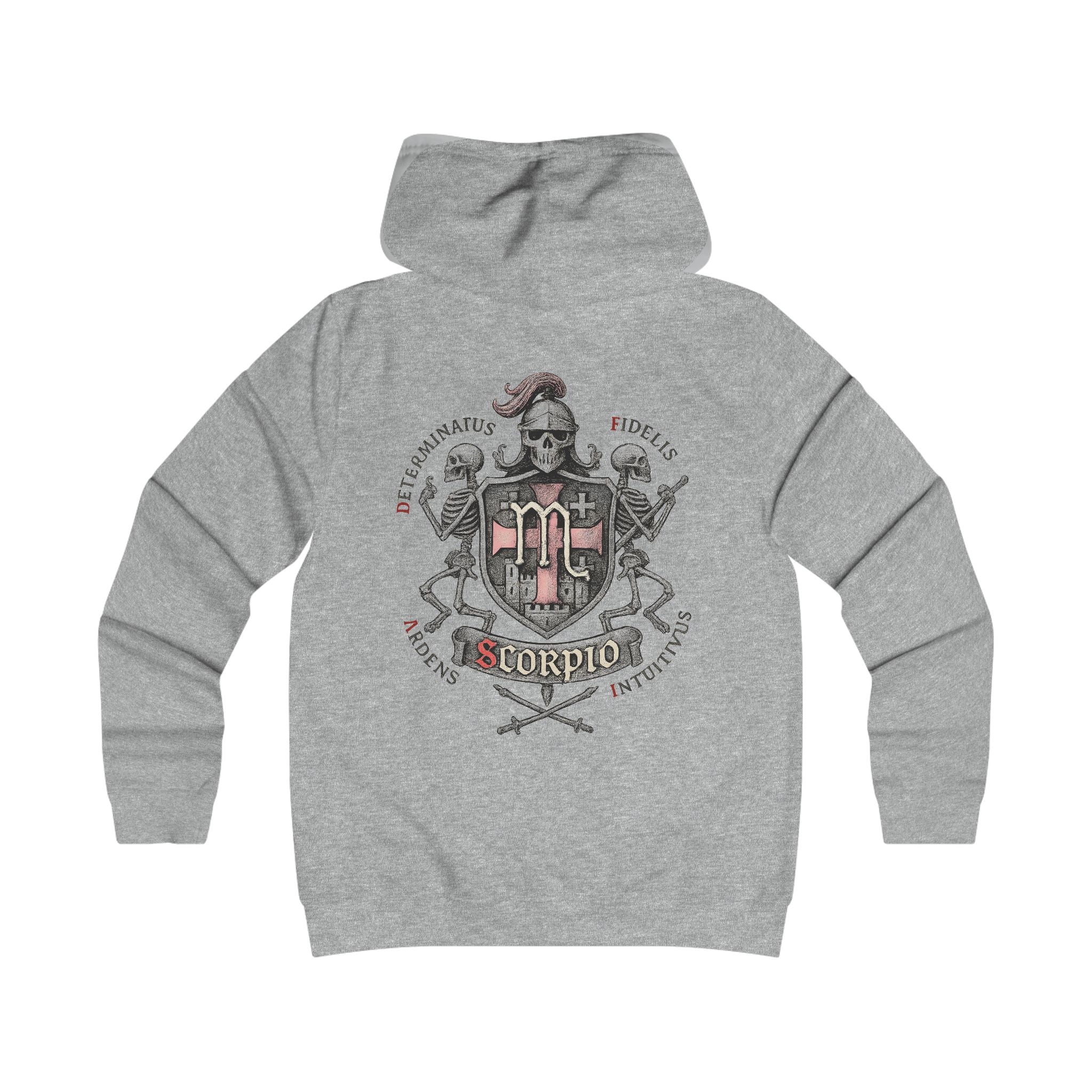 Skorpion - Backprint, Womens' Hoodie -  **Grimwater Edition** Sternzeichen Astrologie (Scorpio)