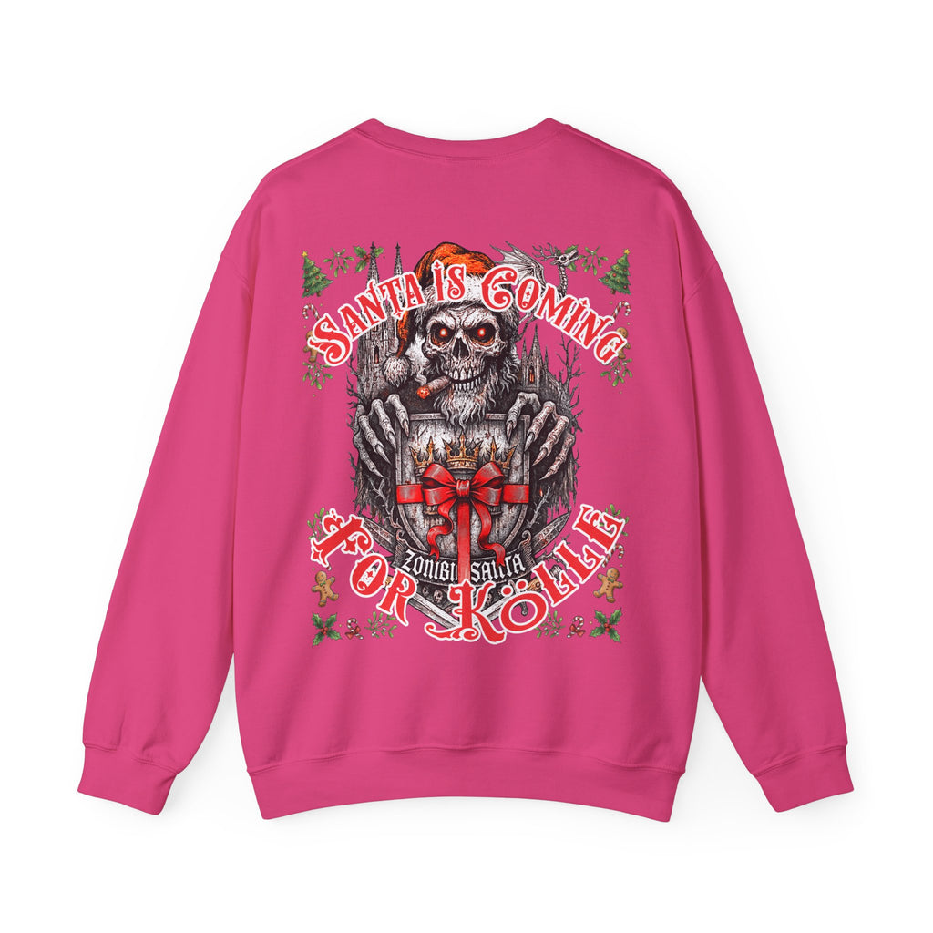 Santa Claus coming 4 Kölle: Front-/Backprint, Unisex Sweatshirt