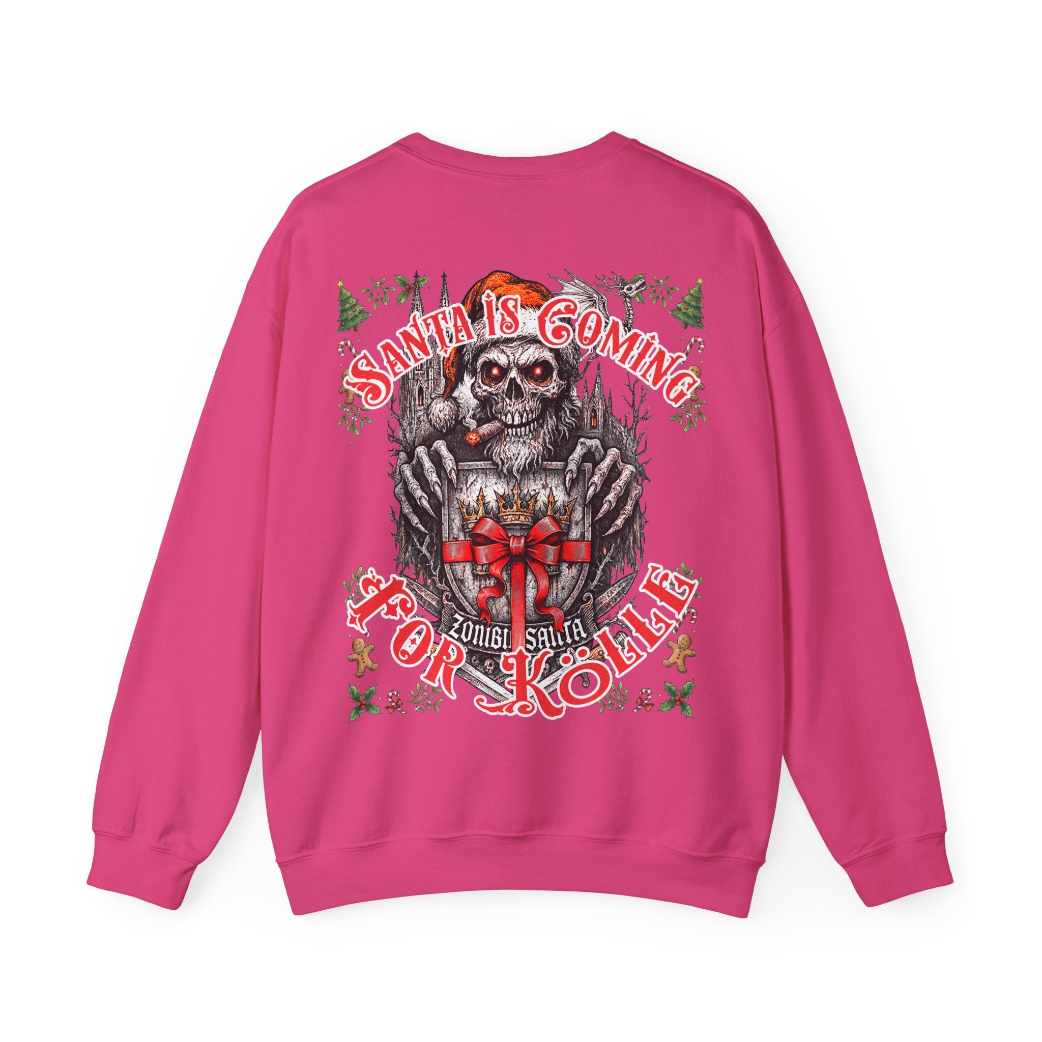 Santa Claus coming 4 Kölle: Front-/Backprint, Unisex Sweatshirt