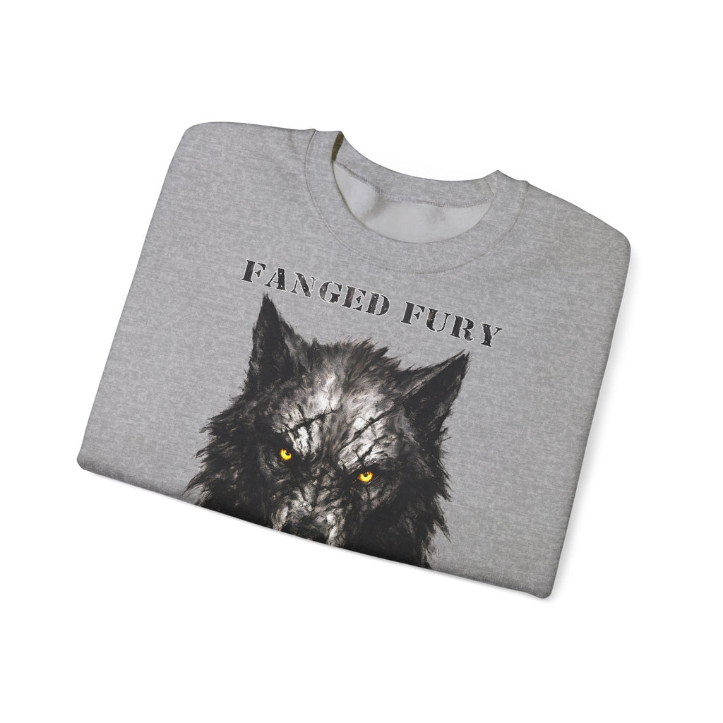 Wolf - Fanged Fury: Animals-Collection, Frontprint, Unisex Sweatshirt