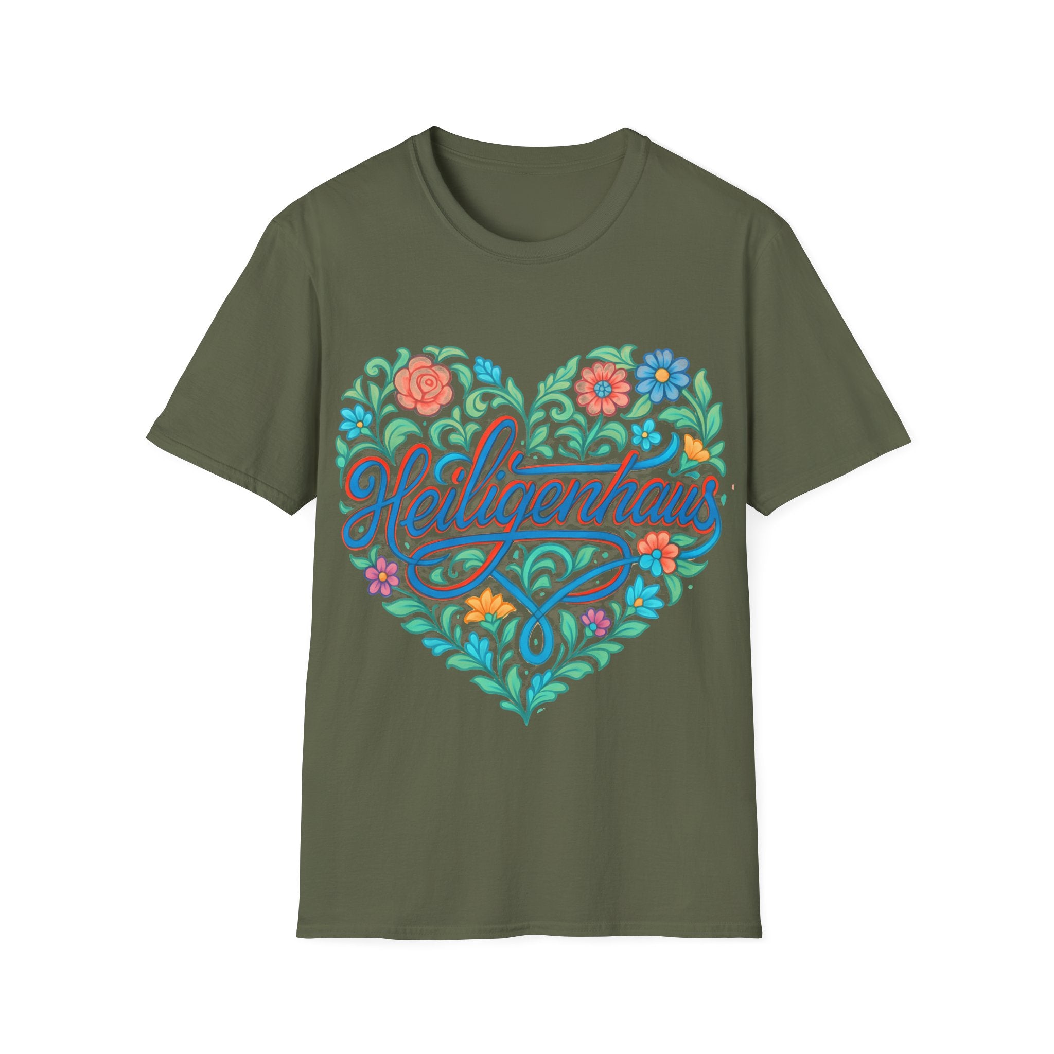 Heiligenhaus - Heart City - Slim geschnittenes Unisex T-Shirt