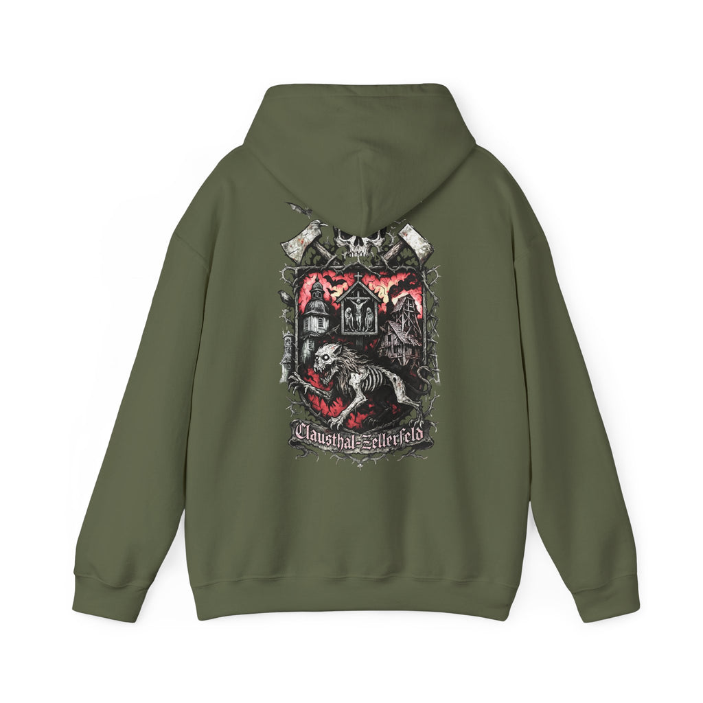 Clausthal-Zellerfeld: Front-/Backprint Unisex Hoodie **Grimwater-Edition**