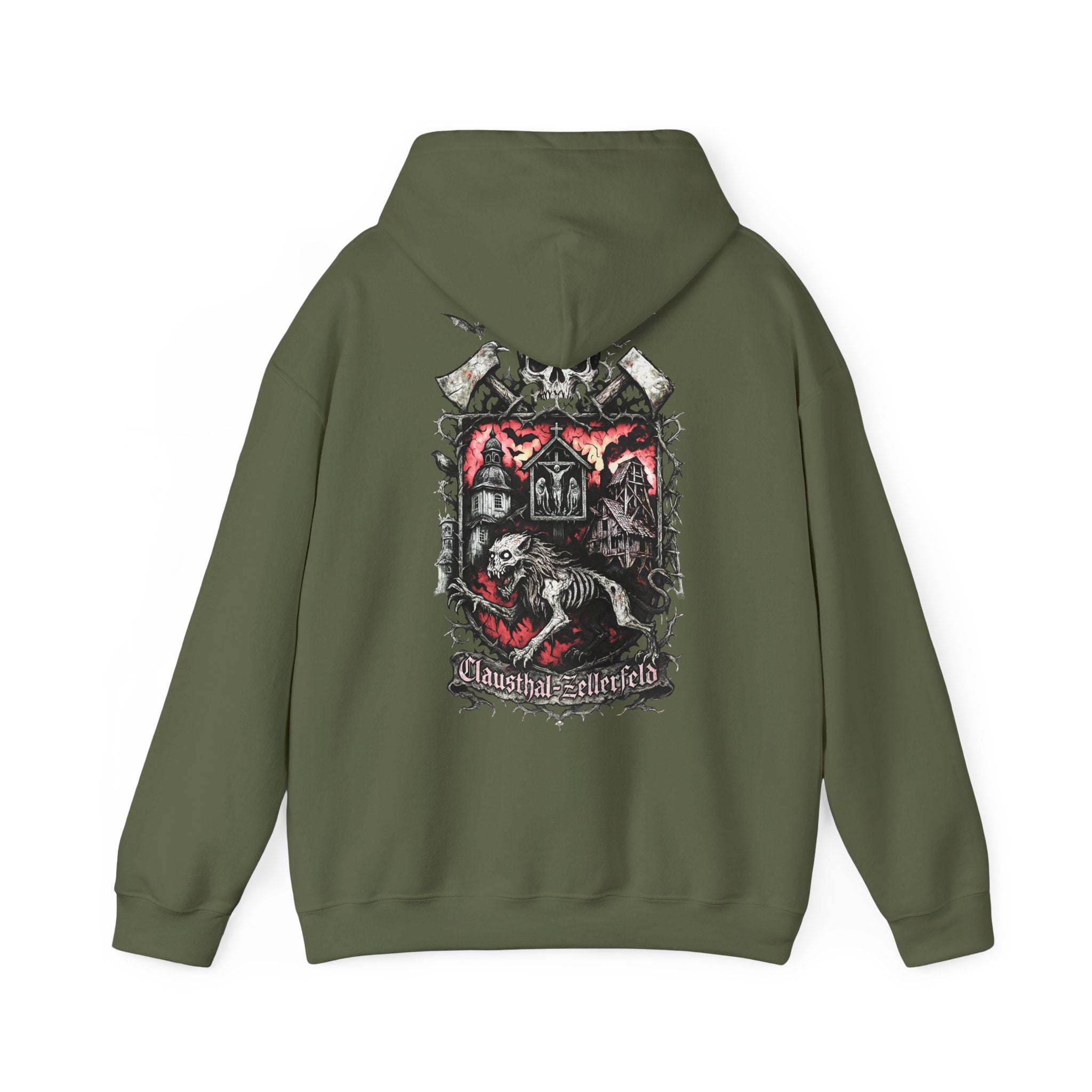 Clausthal-Zellerfeld: Front-/Backprint Unisex Hoodie **Grimwater-Edition**