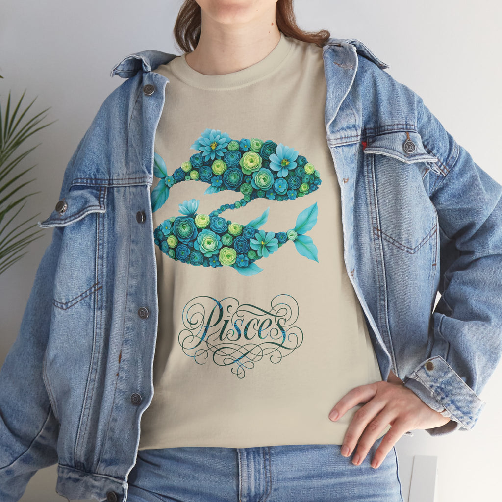 Pisces Floral Zodiac Apparel, Astrological Gift, Birthday Shirt, Horoscope Top, Casual Wear, Astrology Clothing