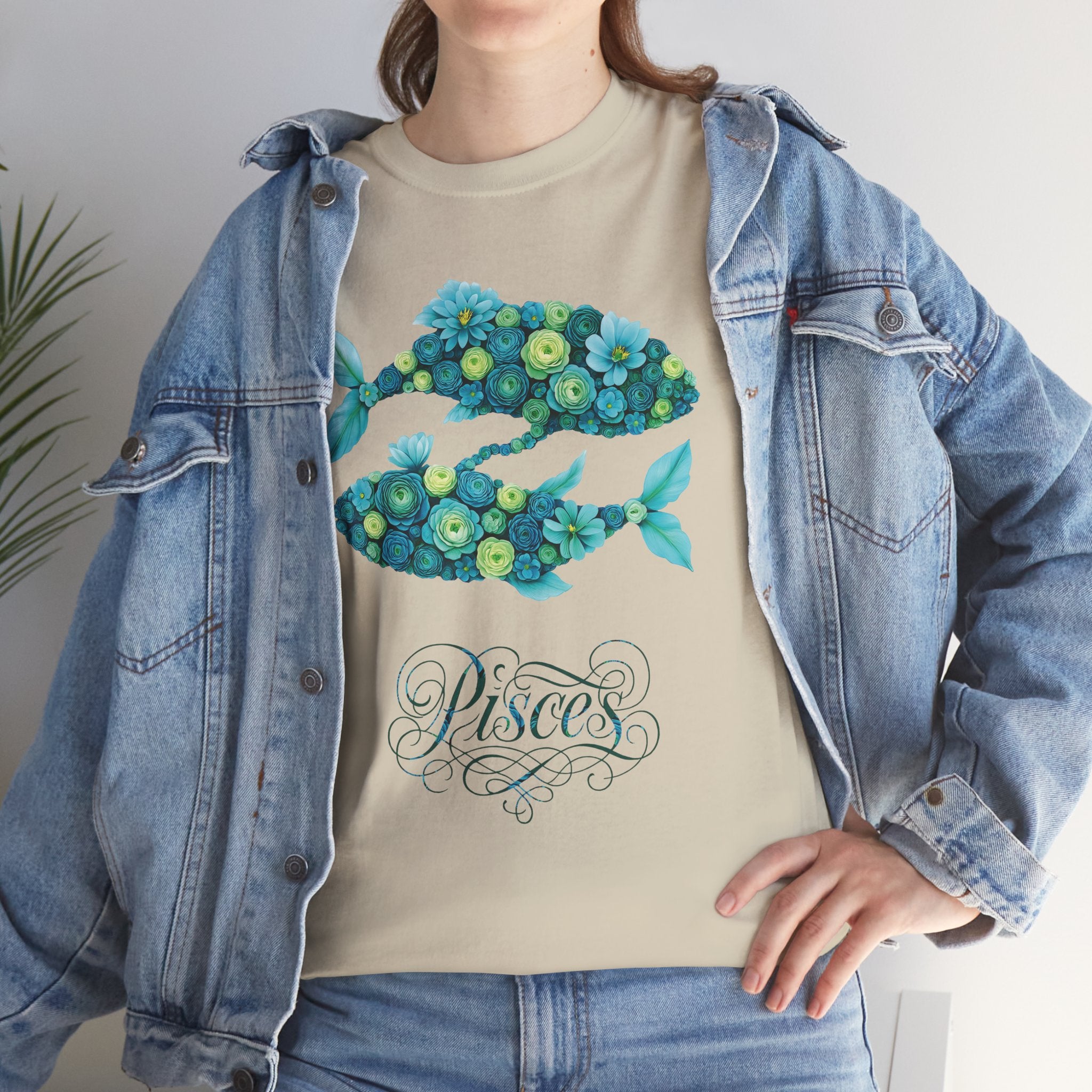 Pisces Floral Zodiac Apparel, Astrological Gift, Birthday Shirt, Horoscope Top, Casual Wear, Astrology Clothing