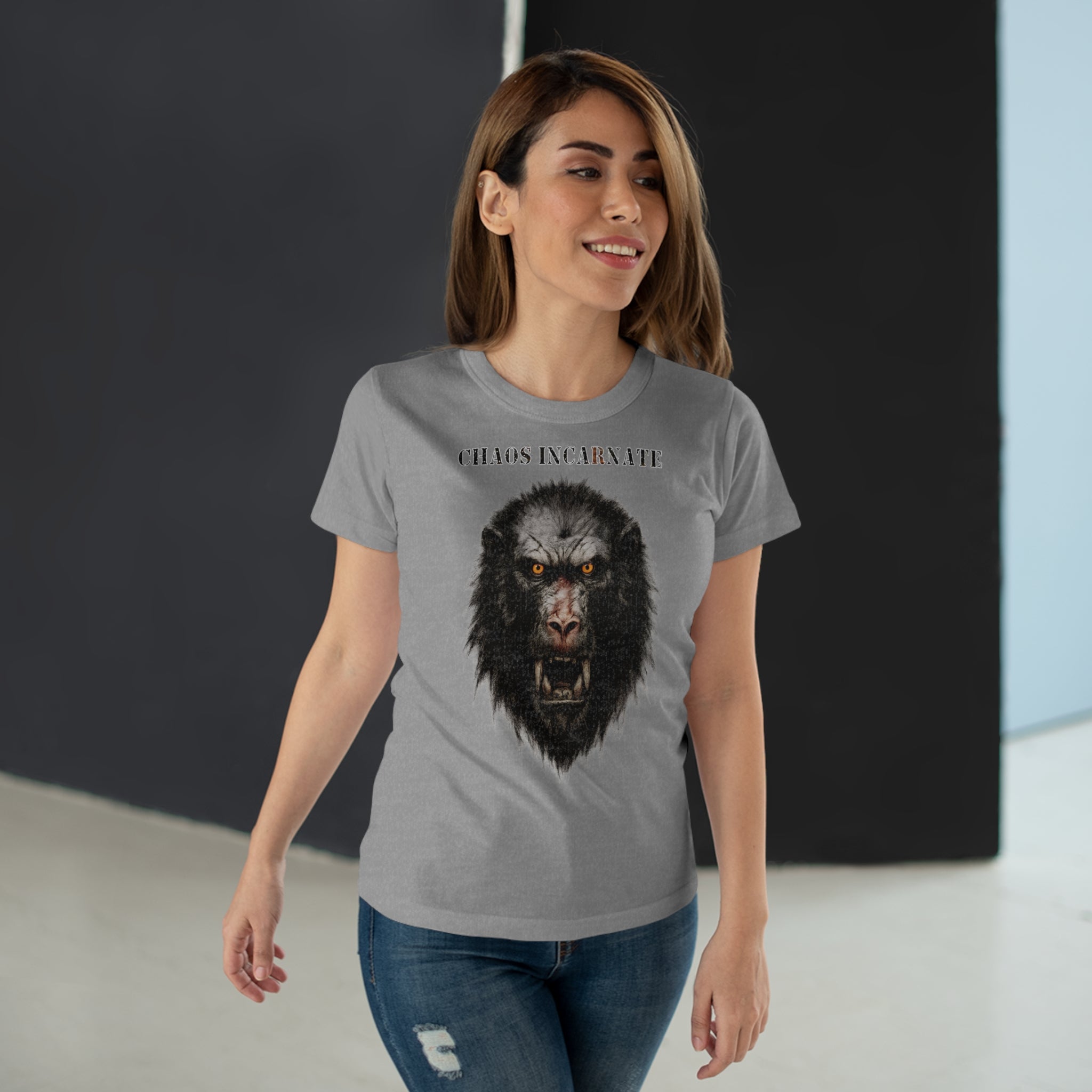 Pavian: Frontprint, Womens' T-Shirt - Animal-Collection