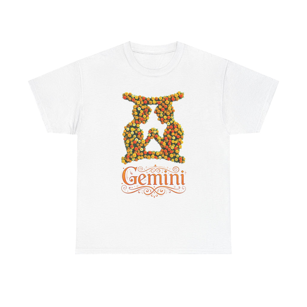 Gemini Floral Zodiac Shirt, Astrology Gift, Horoscope Apparel, Birthday Tee, Personalized T-Shirt