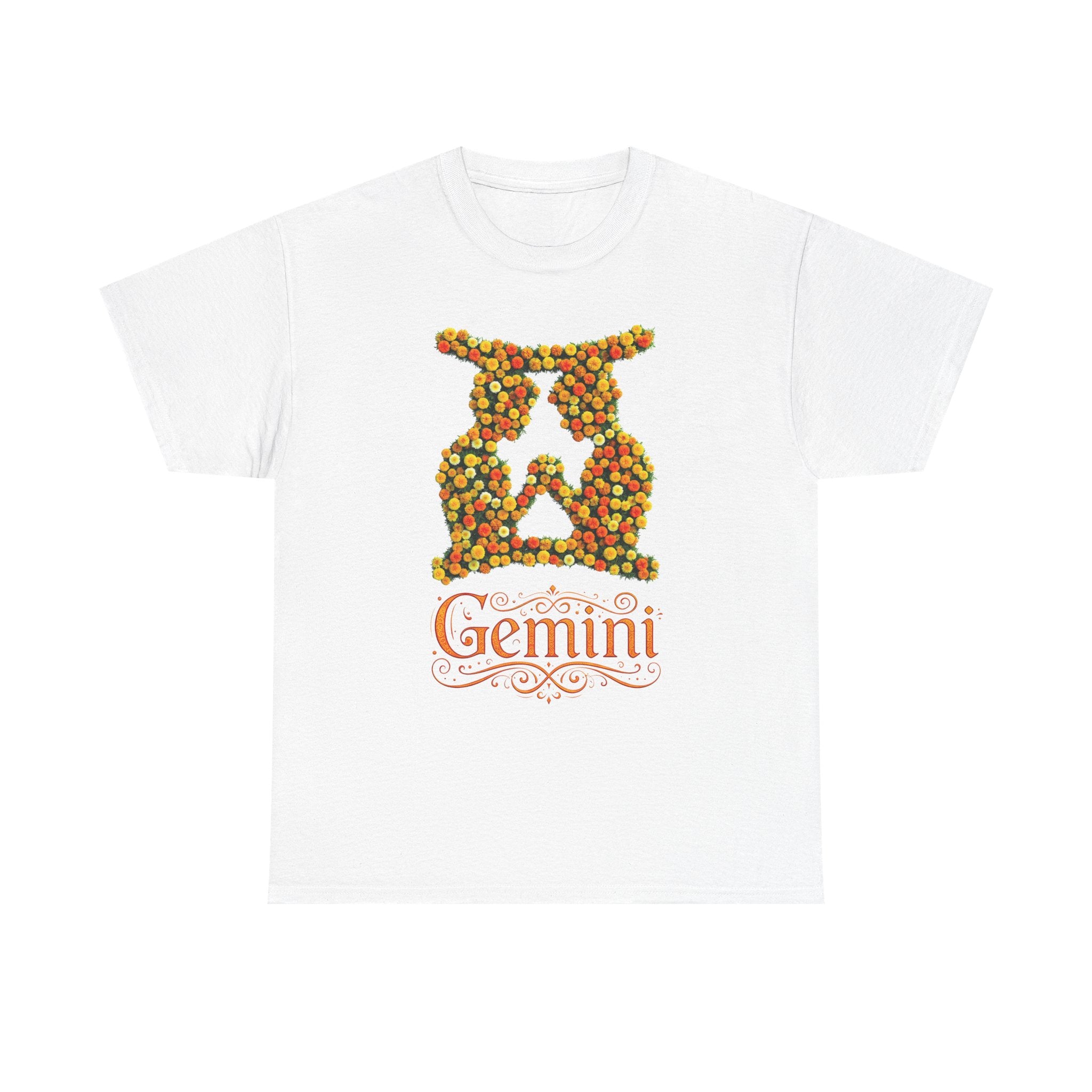Gemini Floral Zodiac Shirt, Astrology Gift, Horoscope Apparel, Birthday Tee, Personalized T-Shirt