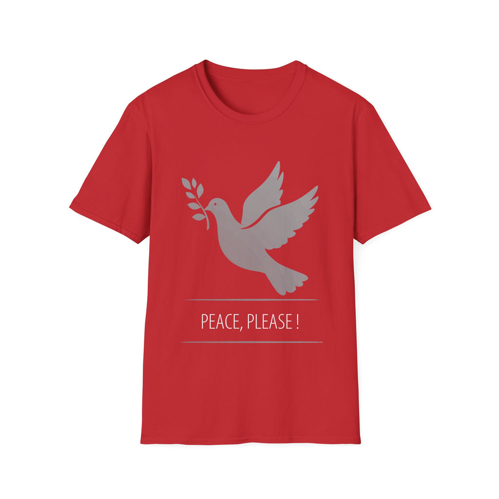 Fading Dove - Peace, Please: Frontprint, Unisex (Slim) T-Shirt