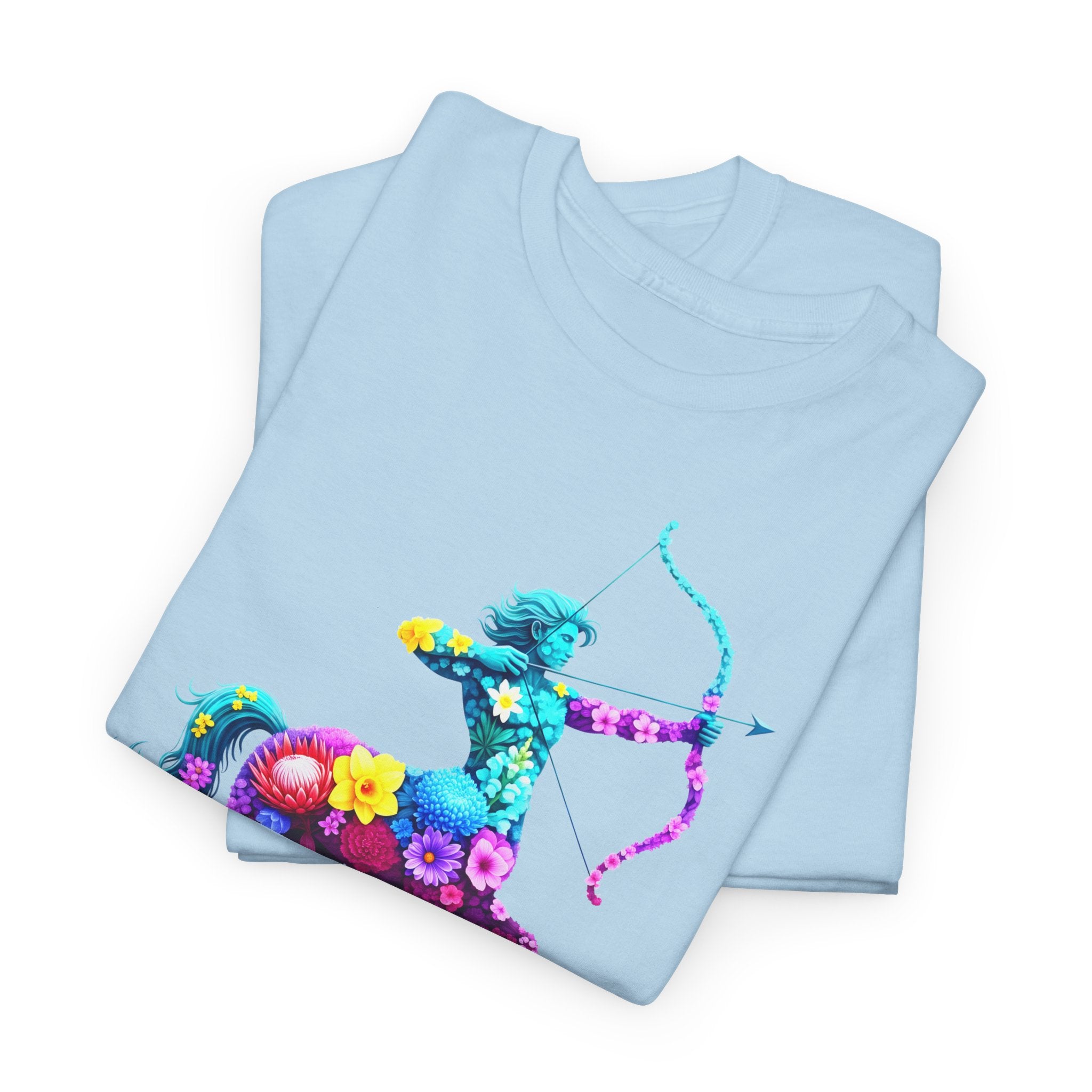 Schütze: Frontprint, Unisex T-Shirt - Florales Sternzeichen Astrologie (Sagittarius)