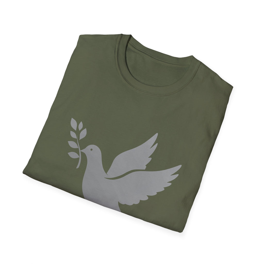 Fading Dove - Peace, Please: Frontprint, Unisex (Slim) T-Shirt