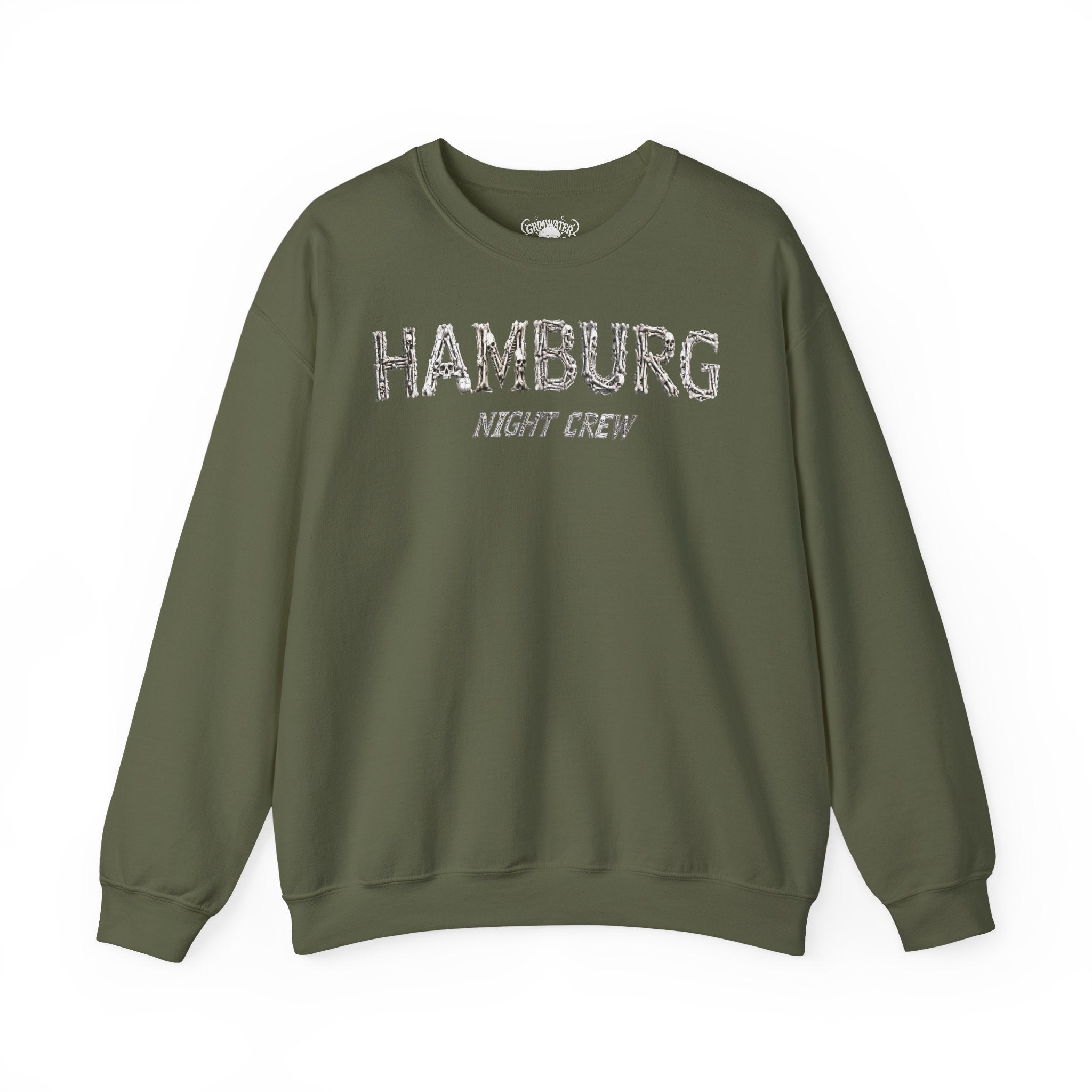 Hamburg "Night Crew" - Front-/Backprint, Unisex Sweatshirt: **Grimwater-Edition**