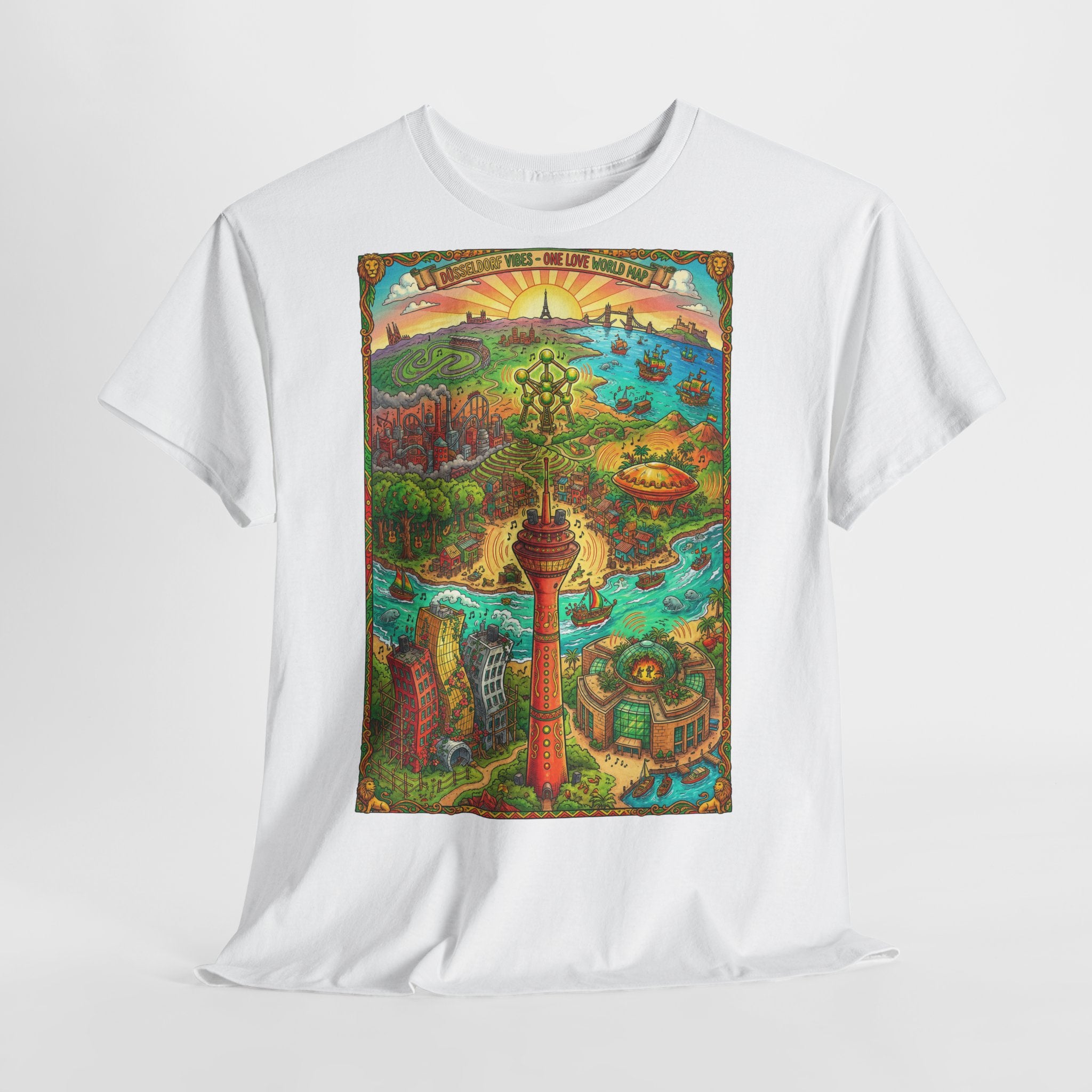 Düsseldorf Reggae Edition: Frontprint, Unisex T-Shirt
