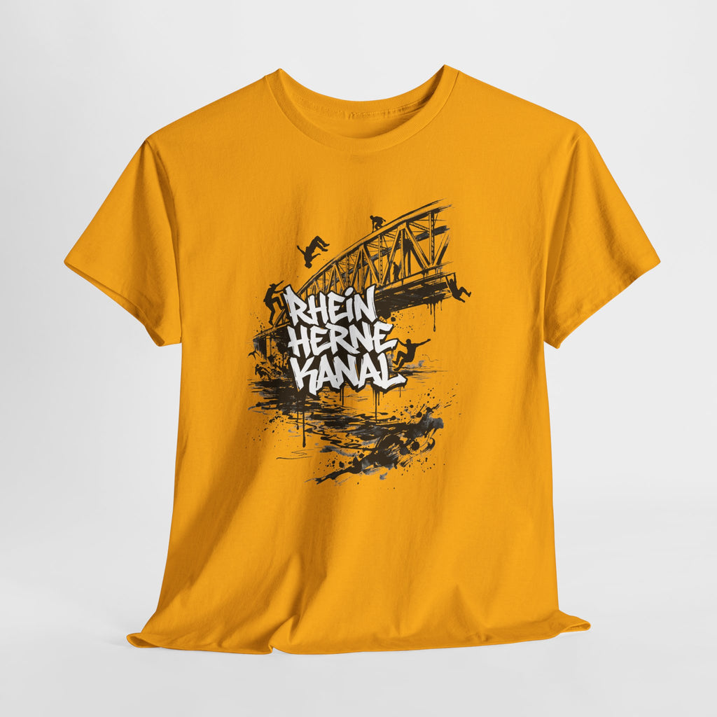 Parkour C: Frontprint, Unisex T-Shirt - Urban Stunt Silhouette Crewneck