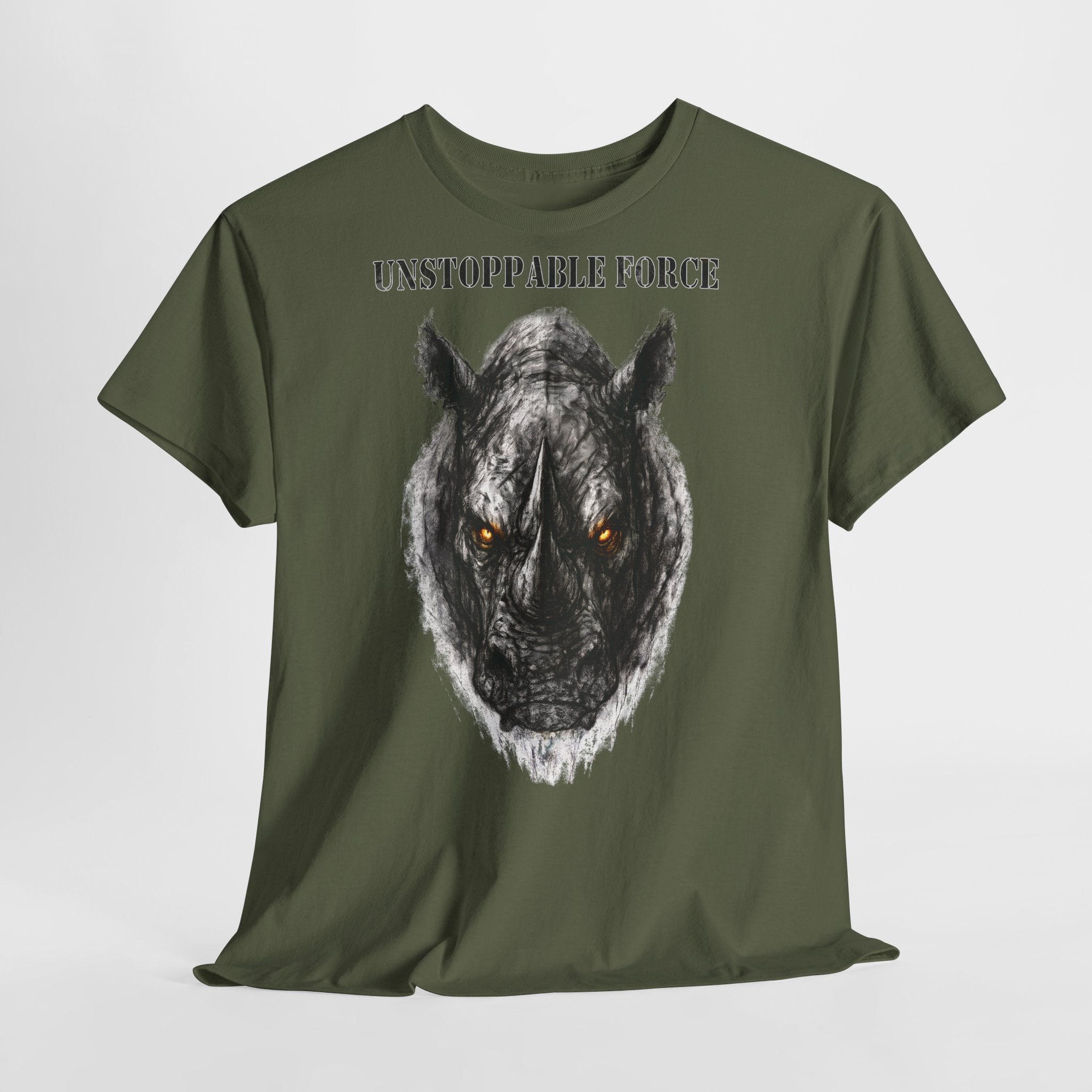 Nashorn - Unstoppable Force: Frontprint, Unisex T-Shirt - Animal-Collection
