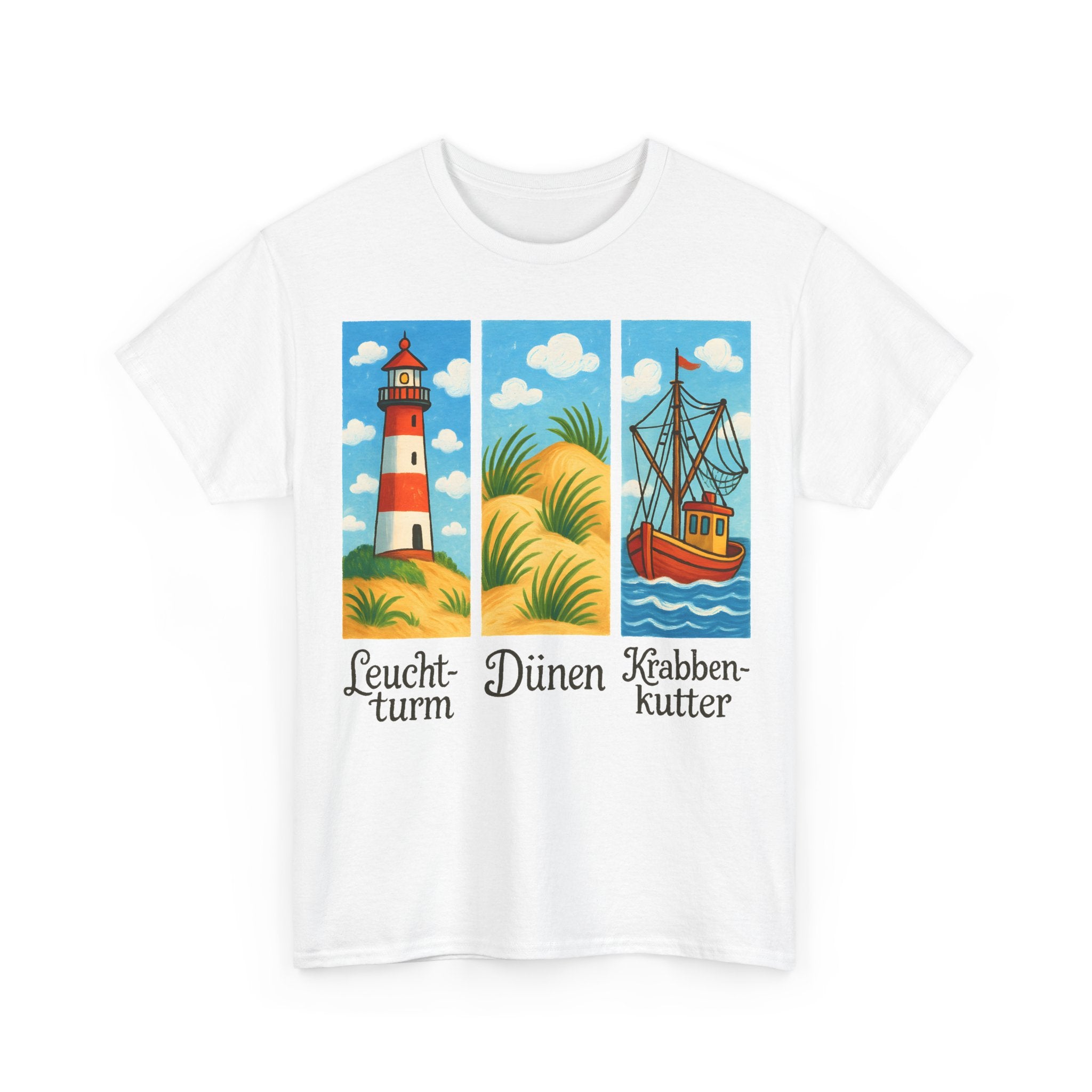 Nordsee, Ostsee - Reicht mir schon! Frontprint, Unisex T-Shirt