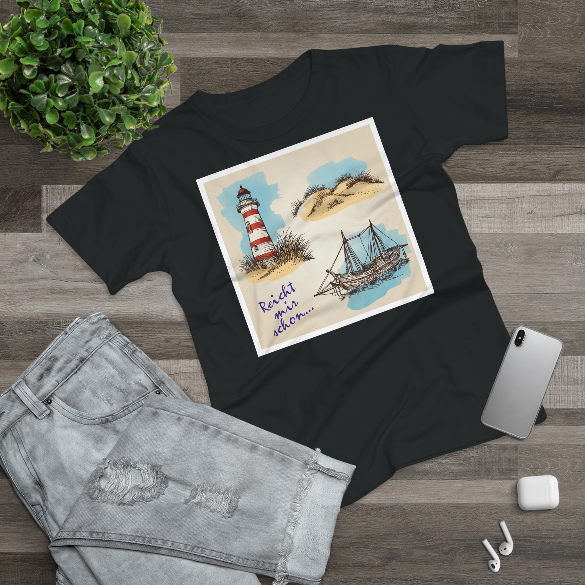 Lighthouse Bliss. Frontprint, Women's T-Shirt, Nautical Tee, Summer Fashion, Beach Vibe, Gift for Ocean Lovers