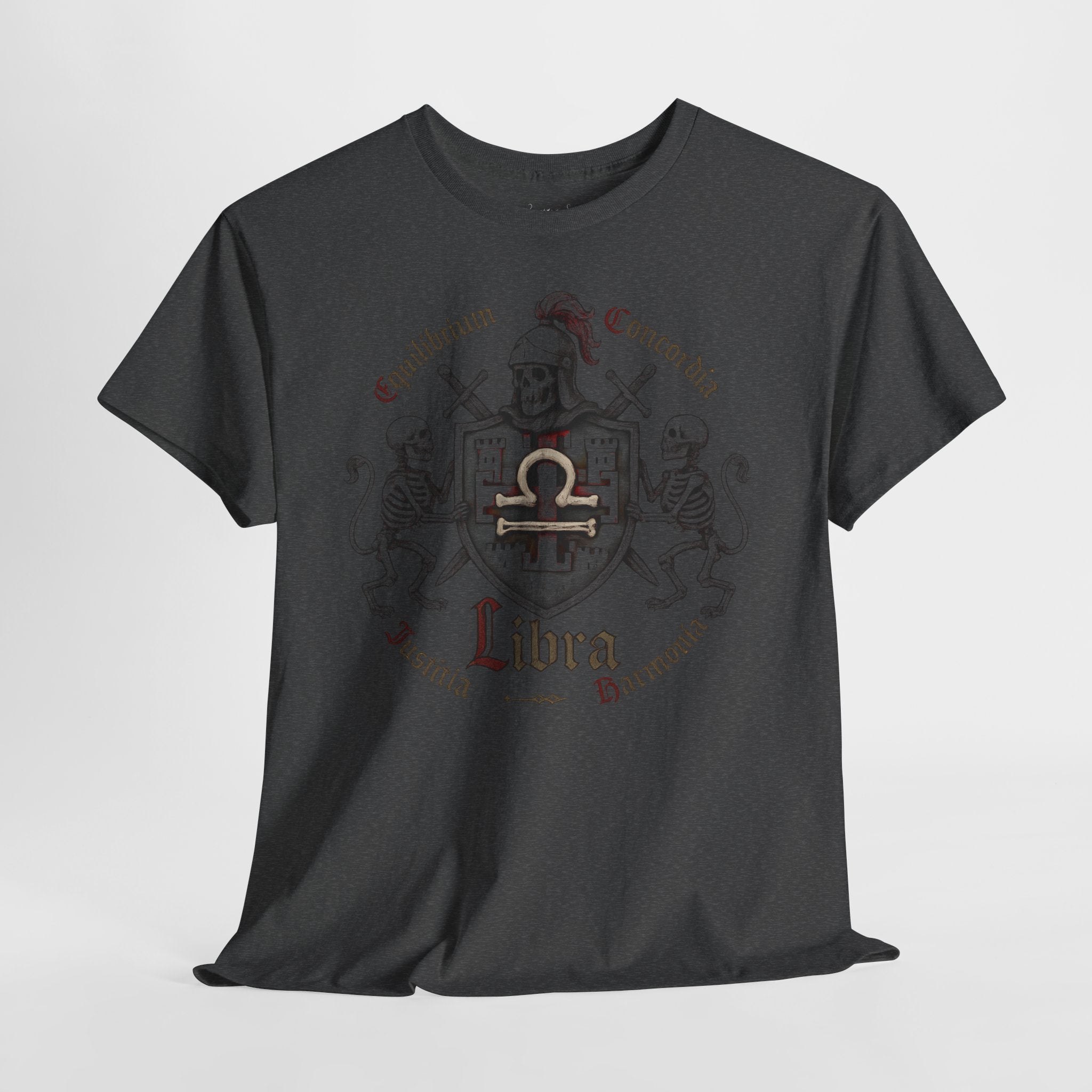 Waage: Frontprint, Unisex T-Shirt **Grimwater-Edition** Sternzeichen Astrologie (Libra)