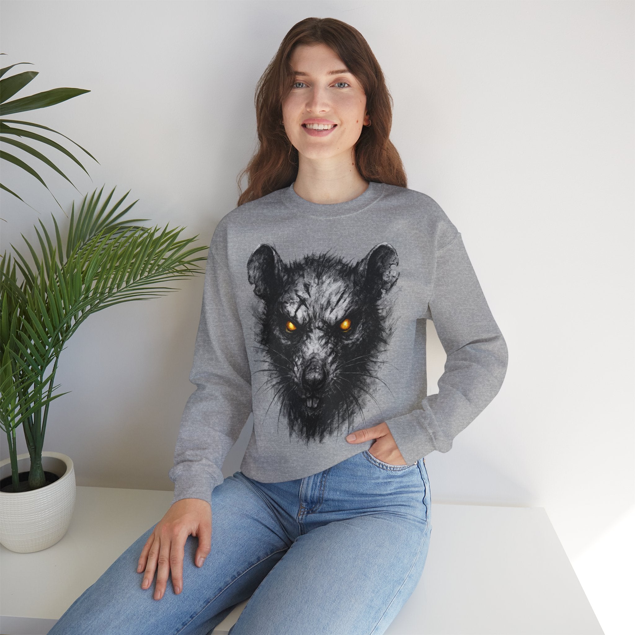 Ratte: Animals-Collection, Frontprint, Unisex Sweatshirt, Rat - Street King