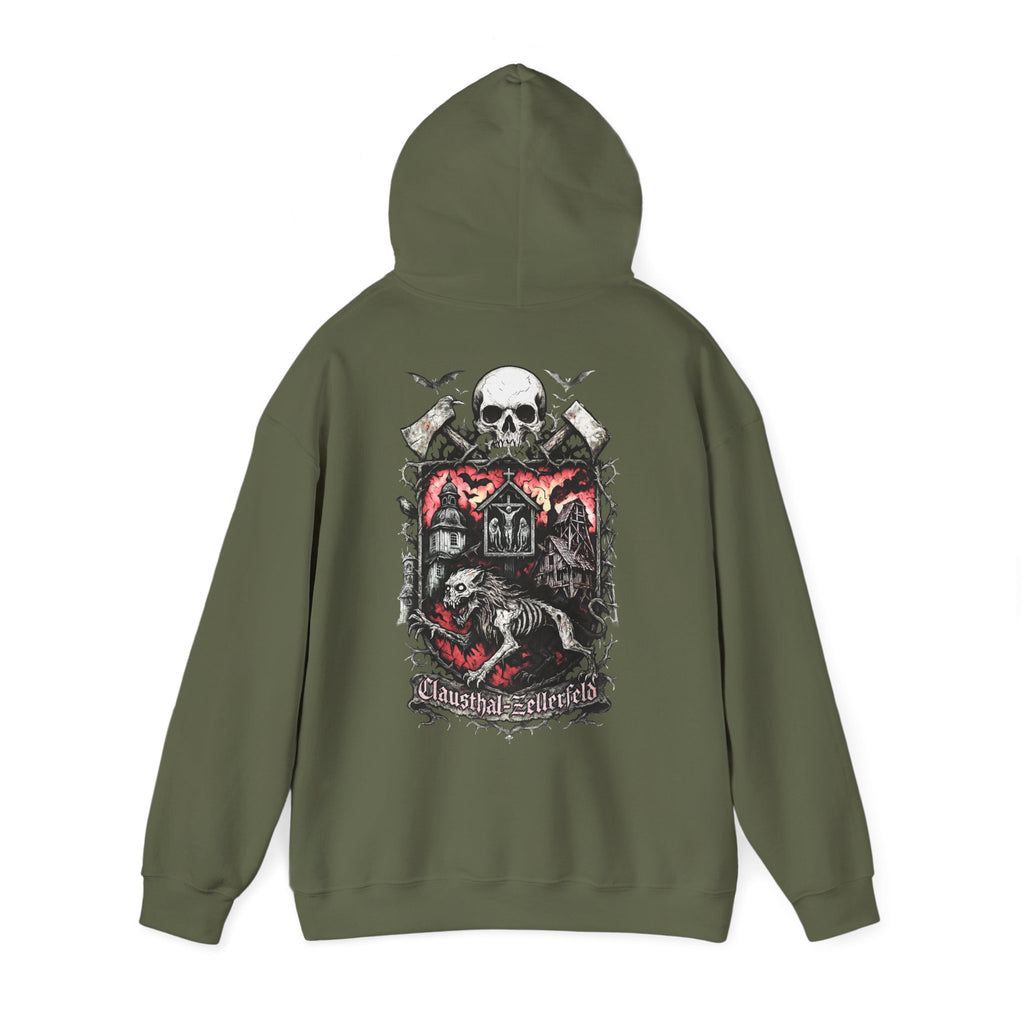 Clausthal-Zellerfeld: Front-/Backprint Unisex Hoodie **Grimwater-Edition**