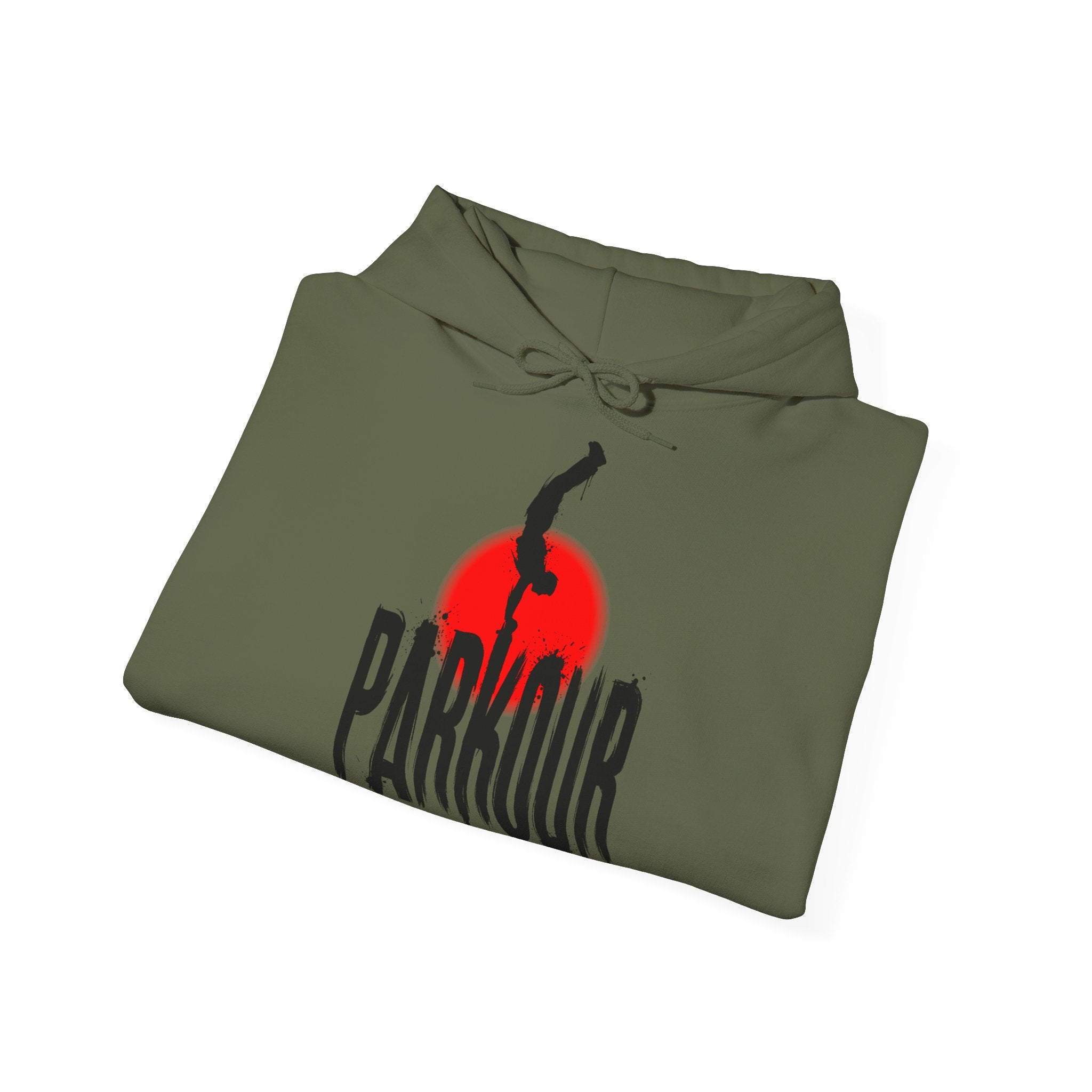 Parkour B: Frontprint, Unisex Sweatshirt - Urban Stunt Silhouette Crewneck